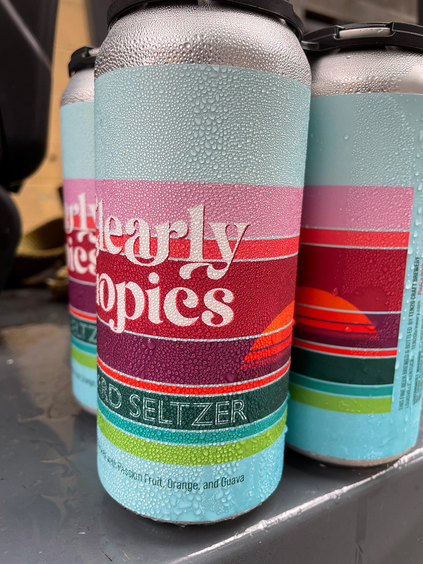 TEN20 Clearly Tropics Selzer Can Label