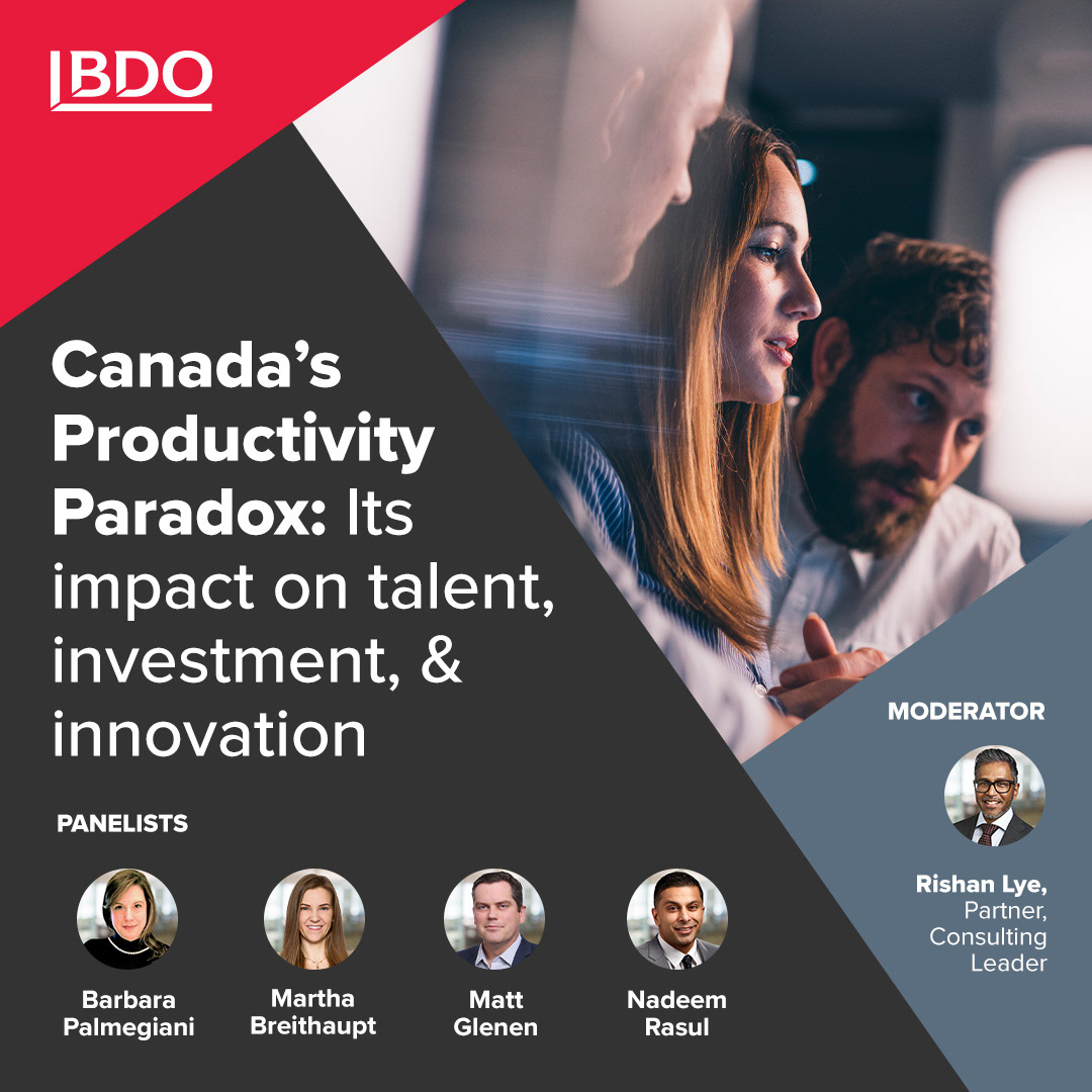 Canada's productivity paradox Linkedin Live promotion