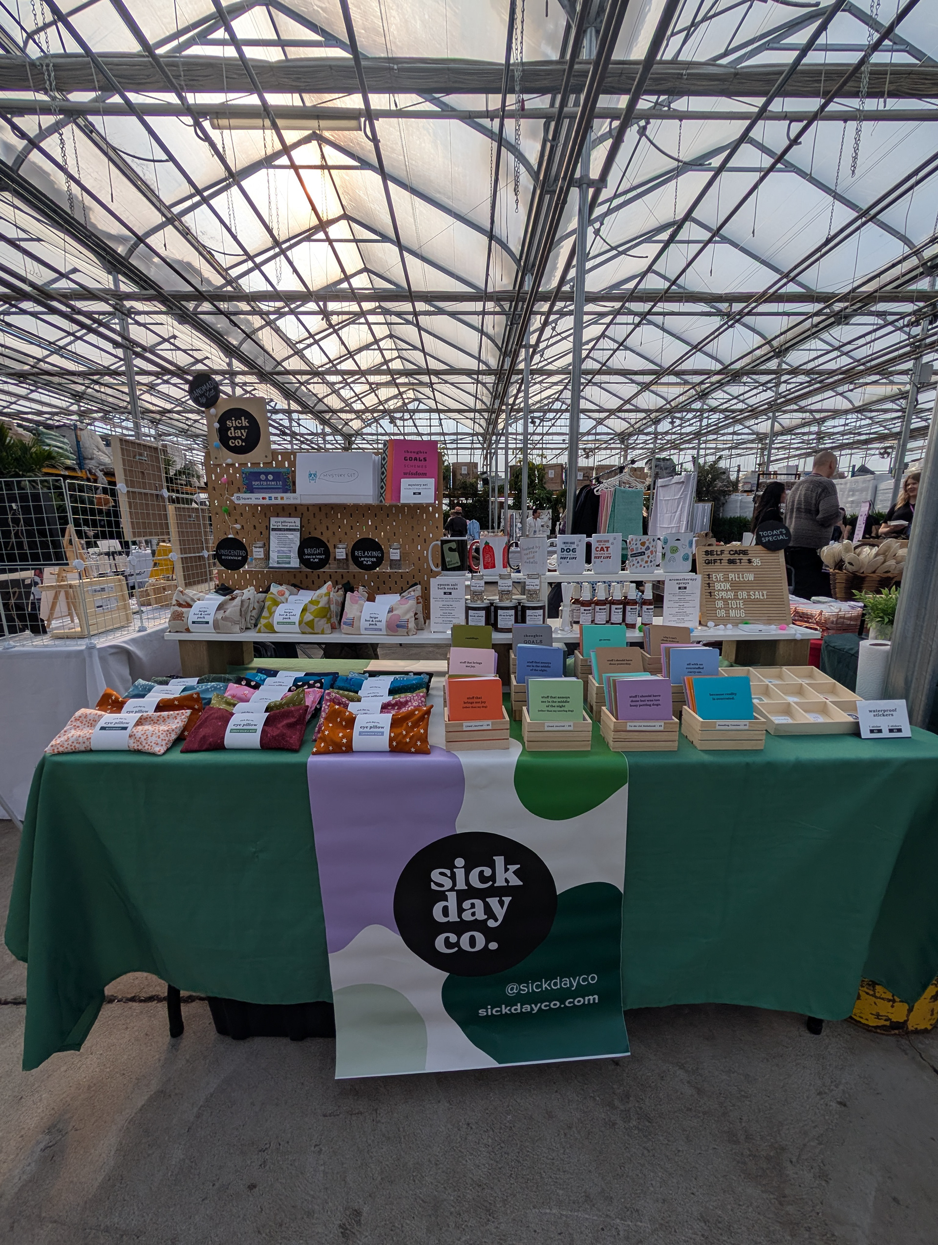 Table setup with branding