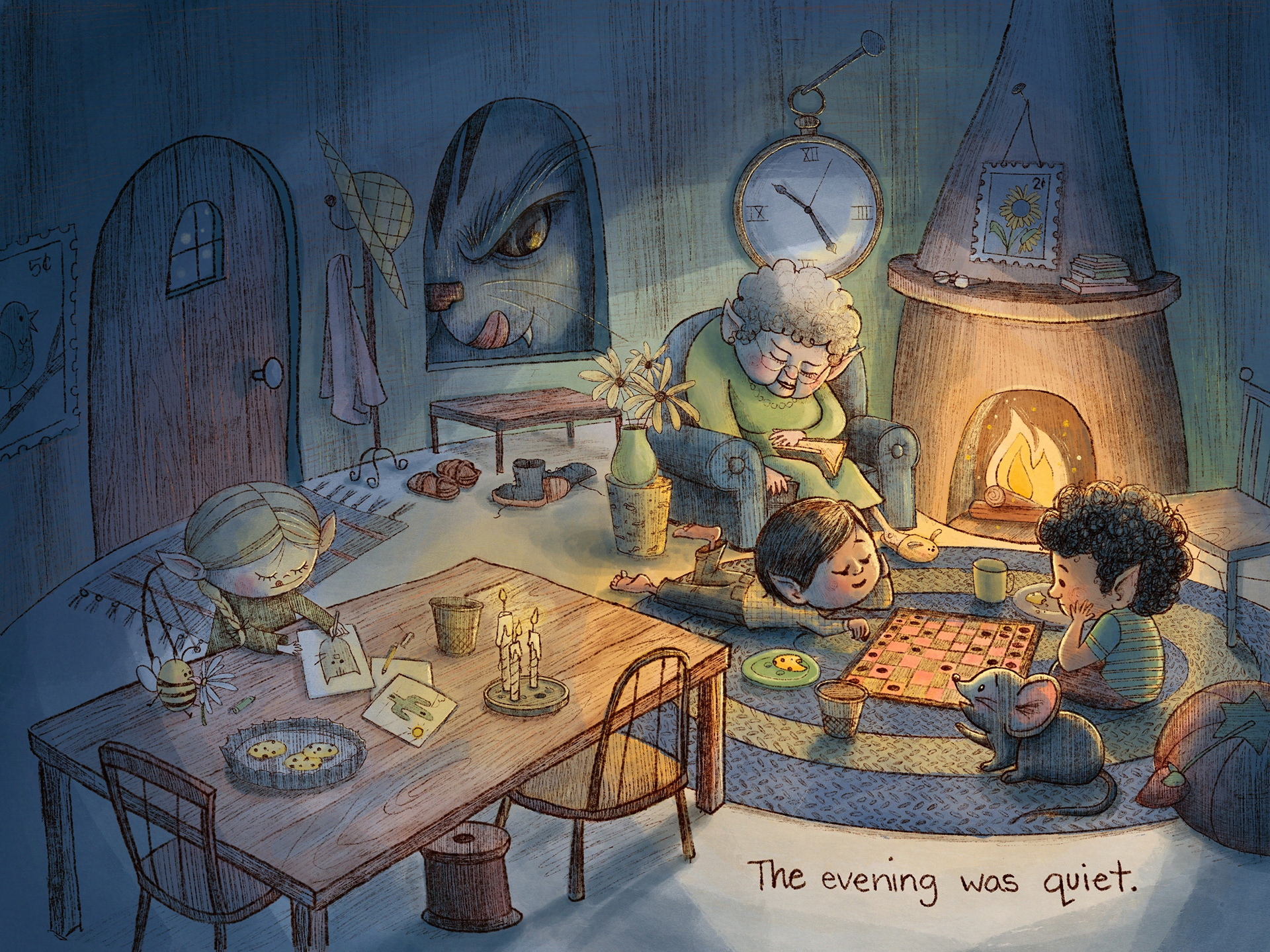 It was a quiet night.