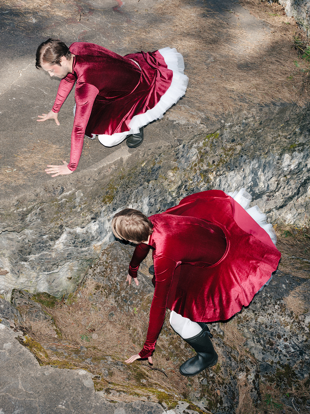 Fungi character concept by Pamela Butāne. Speculative costume design inspired by mycelium networks and fungal growth.