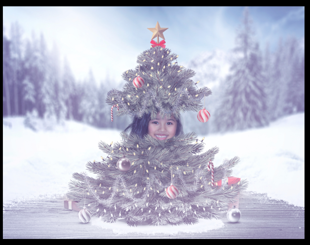 A Christmas Wish A playful holiday fantasy where Khaliezy becomes a living Christmas tree, glowing with ornaments and joy capturing the spirit of wonder during the season.
