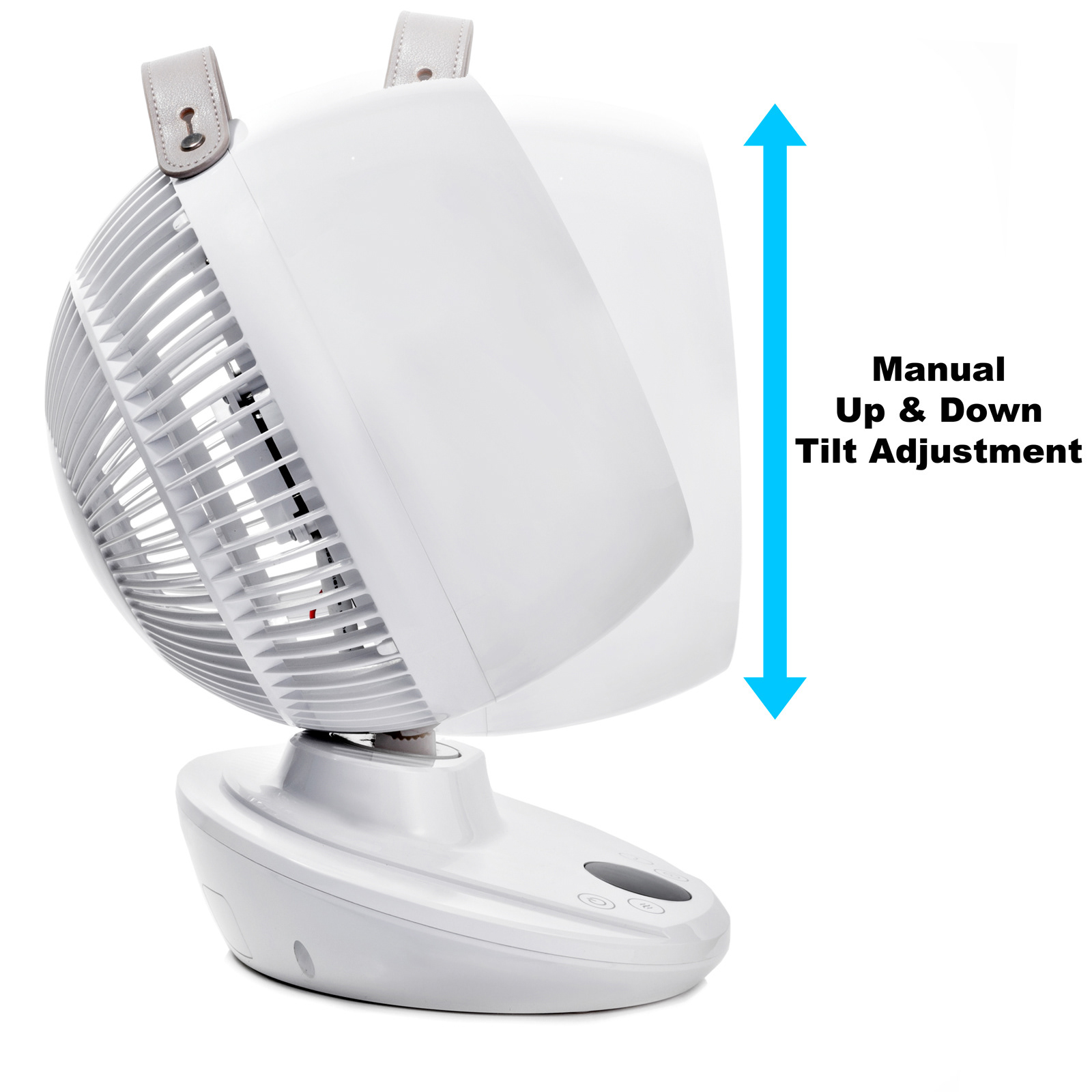 Air fan infpgraphic showing the tilting adjustment | Amazon product photography | Pro Exposure Photography