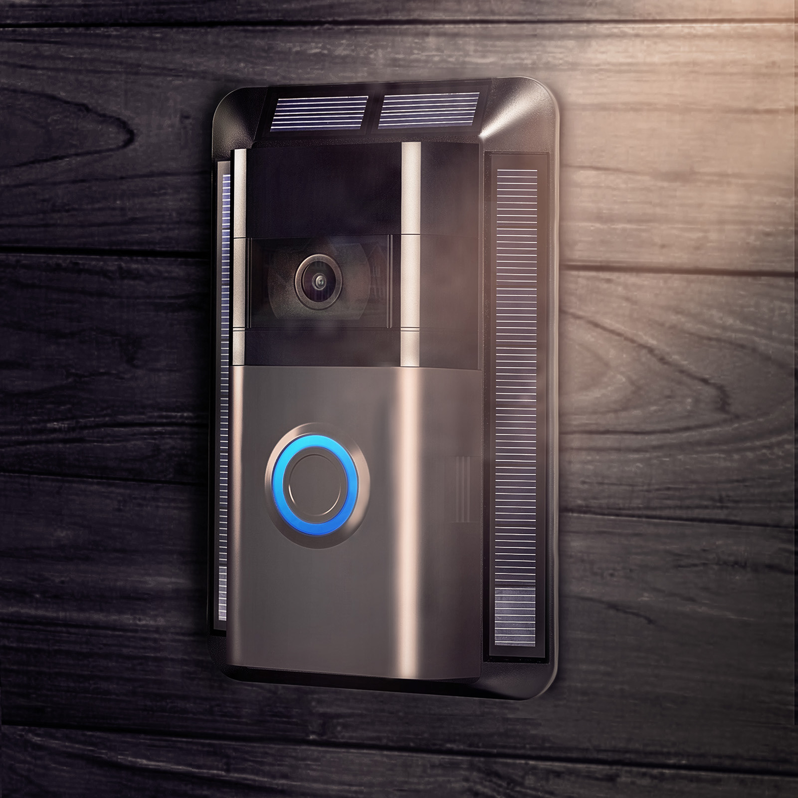 Solar charging panel for smart doorbell | product lifestyle photography | Pro Exposure Photography