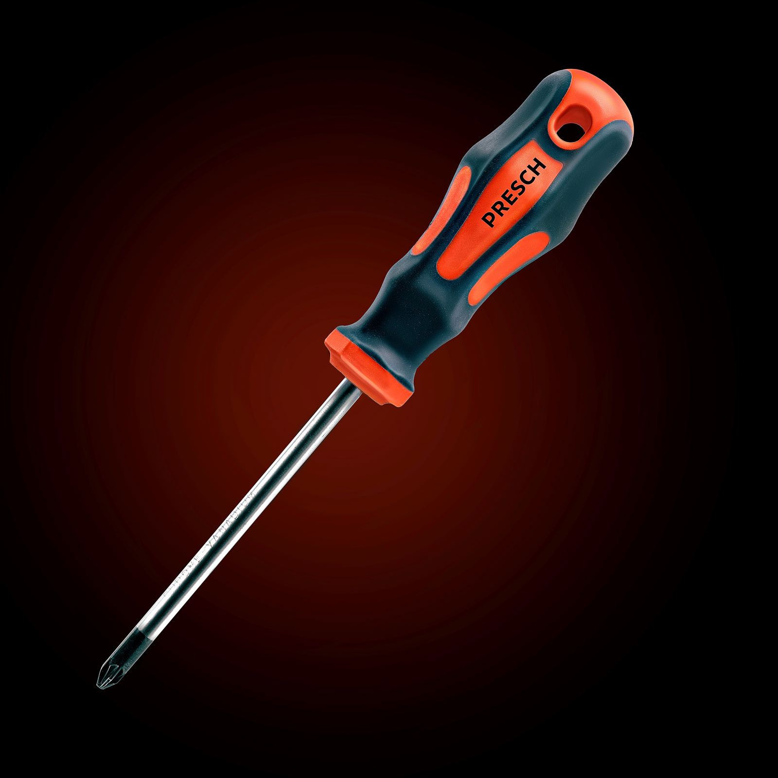 PRESCH SCrewdriver isolated on orange background | Product photography bedfordshire | Pro Exposure Photography
