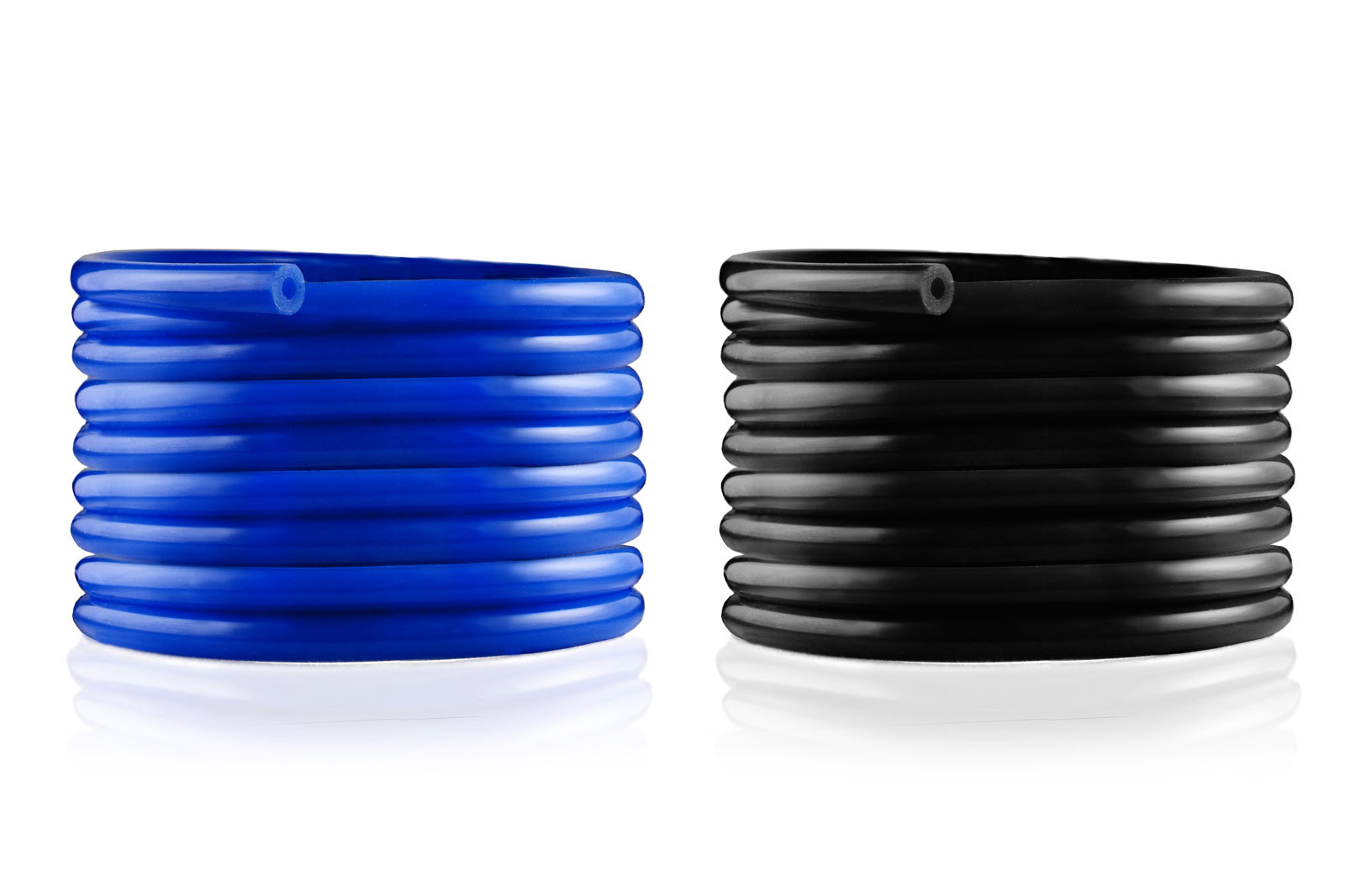 Automotive hosing rolls in black and blue colour| website ecommerce photo | Pro Exposure Photography