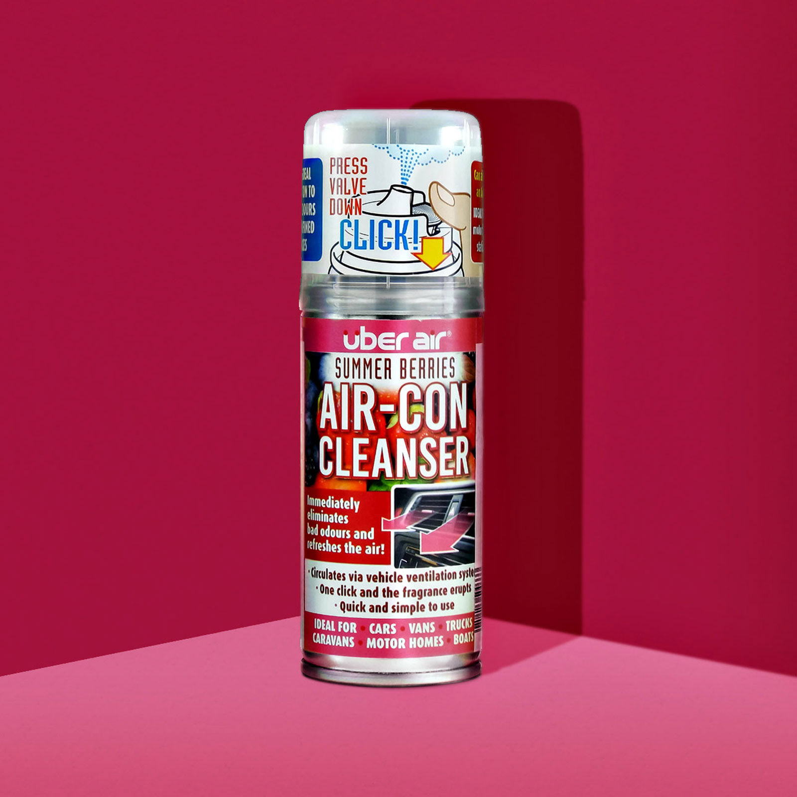 Bold product photo of car air freshener aerosol | Pro Exposure Photography