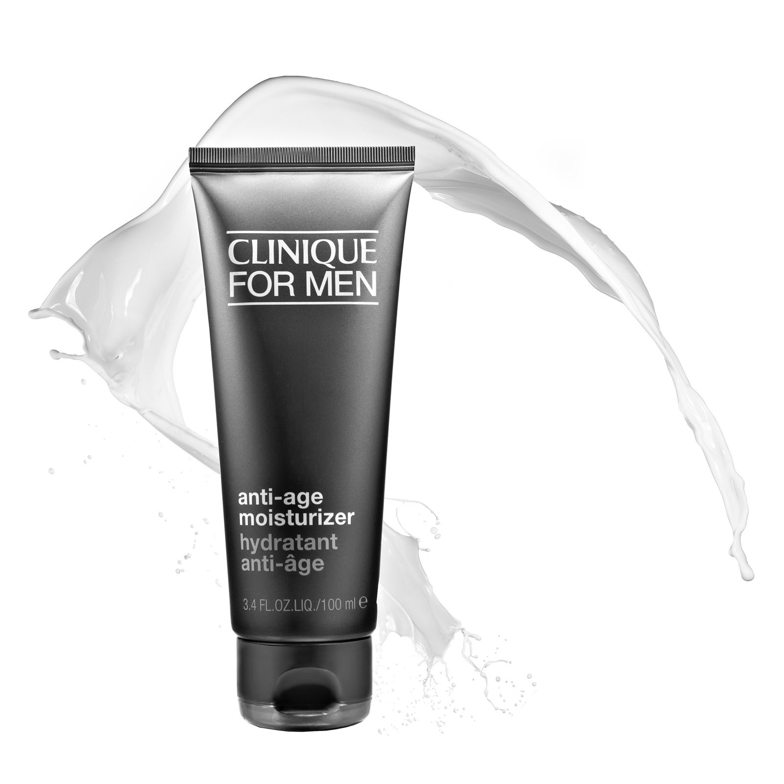 moisturising splash photo of mens anti aging moisturiser product | Splash product photography | Pro Exposure Photography