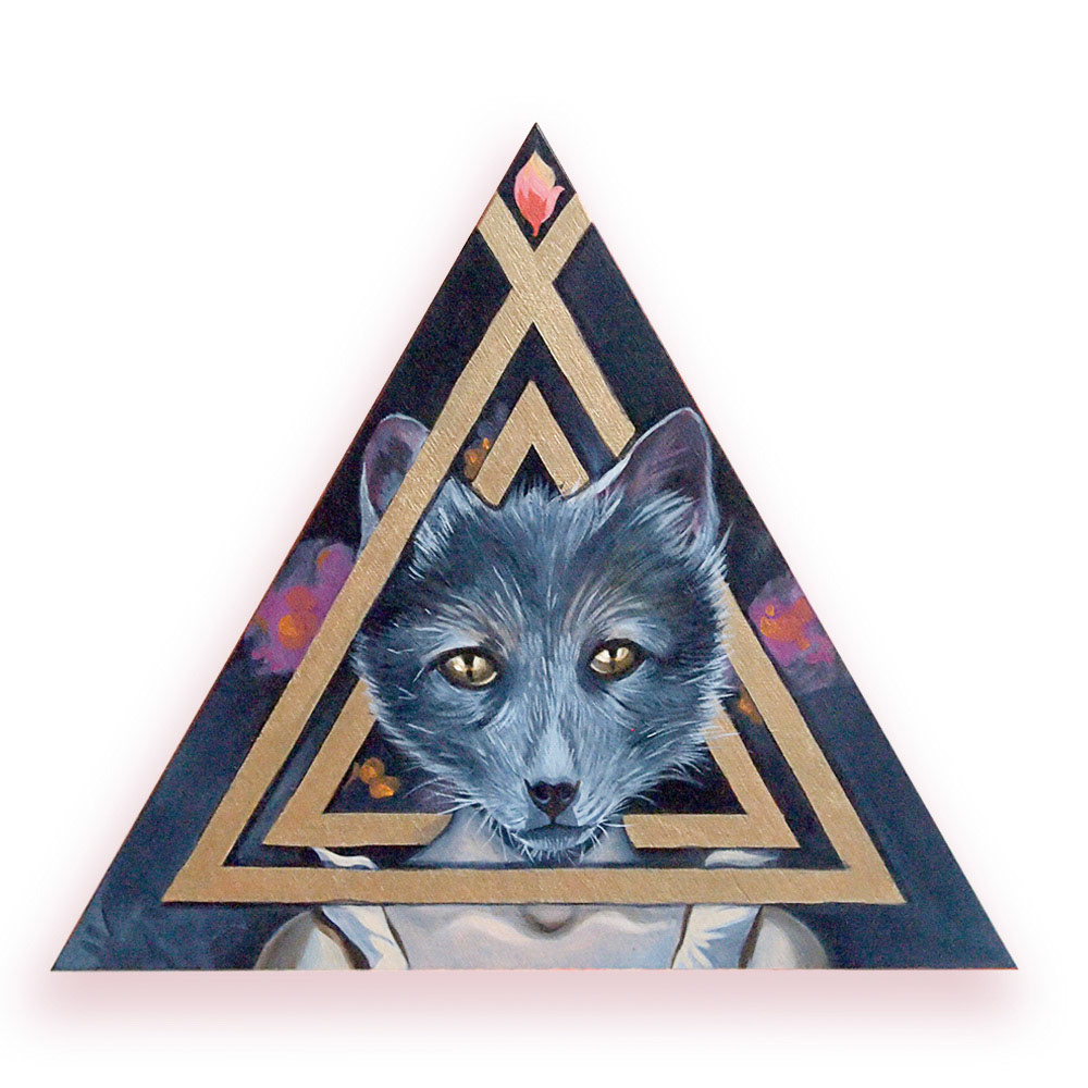 Hexa iii, oil on cradled wood, 2017