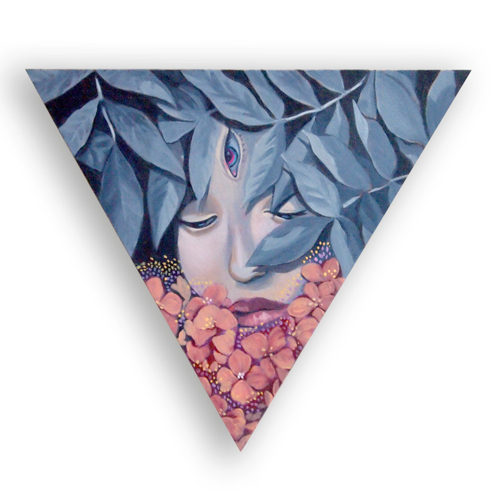 Hexa v, oil on cradled wood, 2017 SOLD