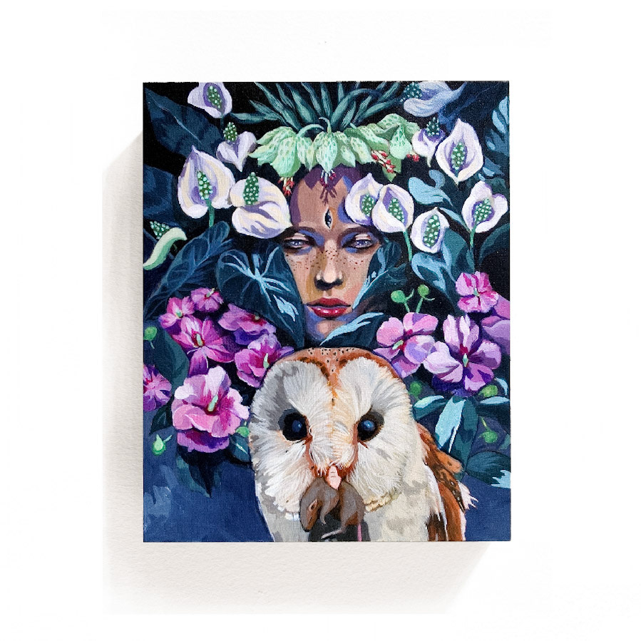 sibyl iii, acrylic on wood, 2016 SOLD