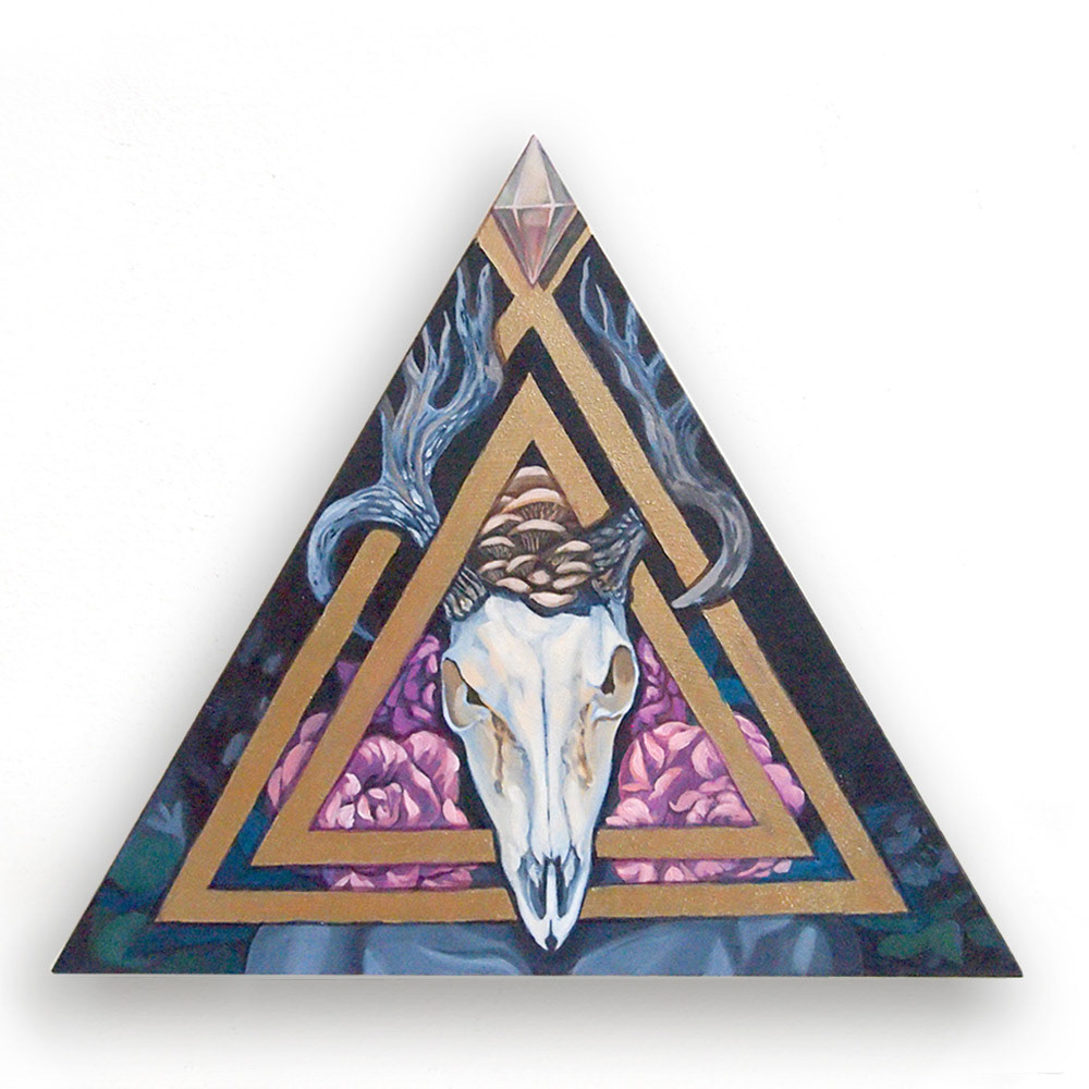 Hexa i, oil on cradled wood, 2017