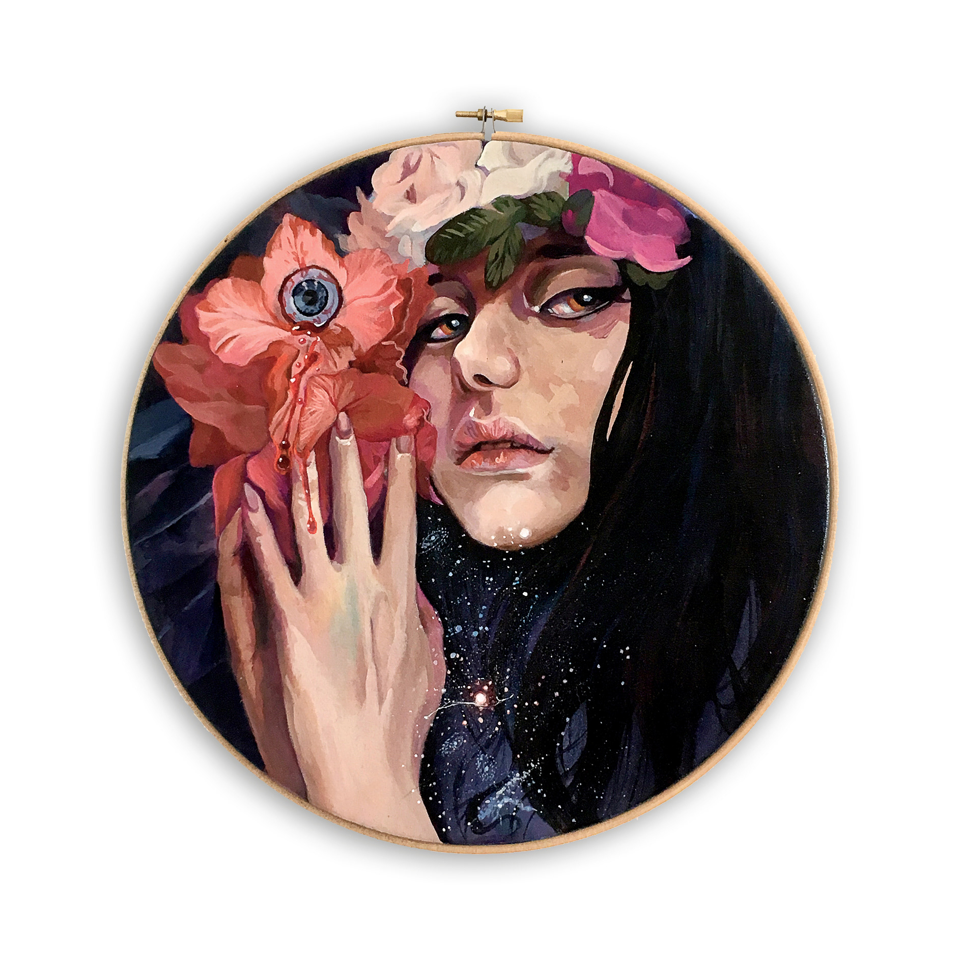 Bleed, acrylic on linen, 2018