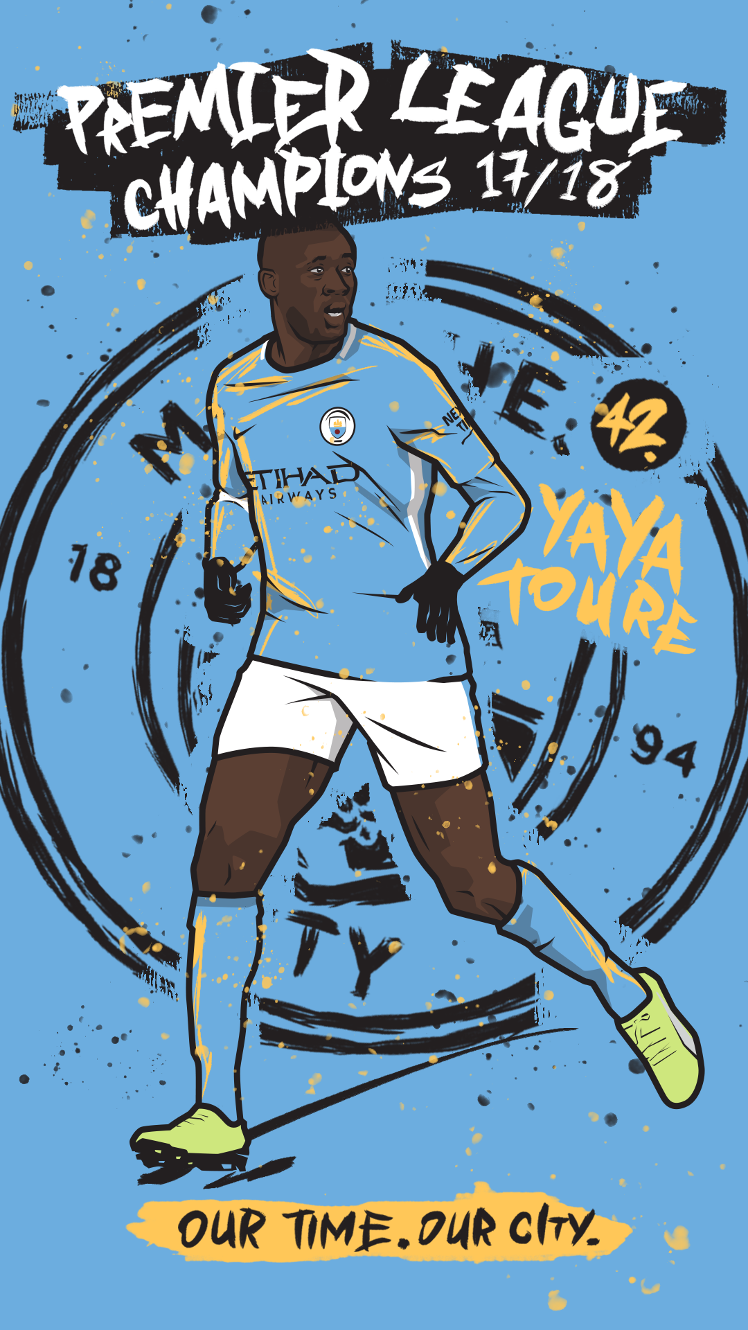 Manchester City Premier League Champions 2017/2018 Official Commemorat –  Sports Poster Warehouse