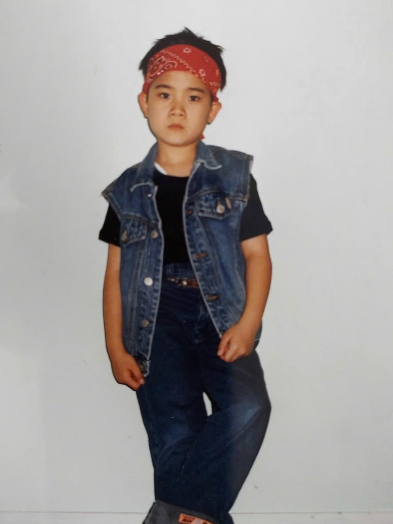 My mother loved dressing up me and my sister. Denim was the common choice