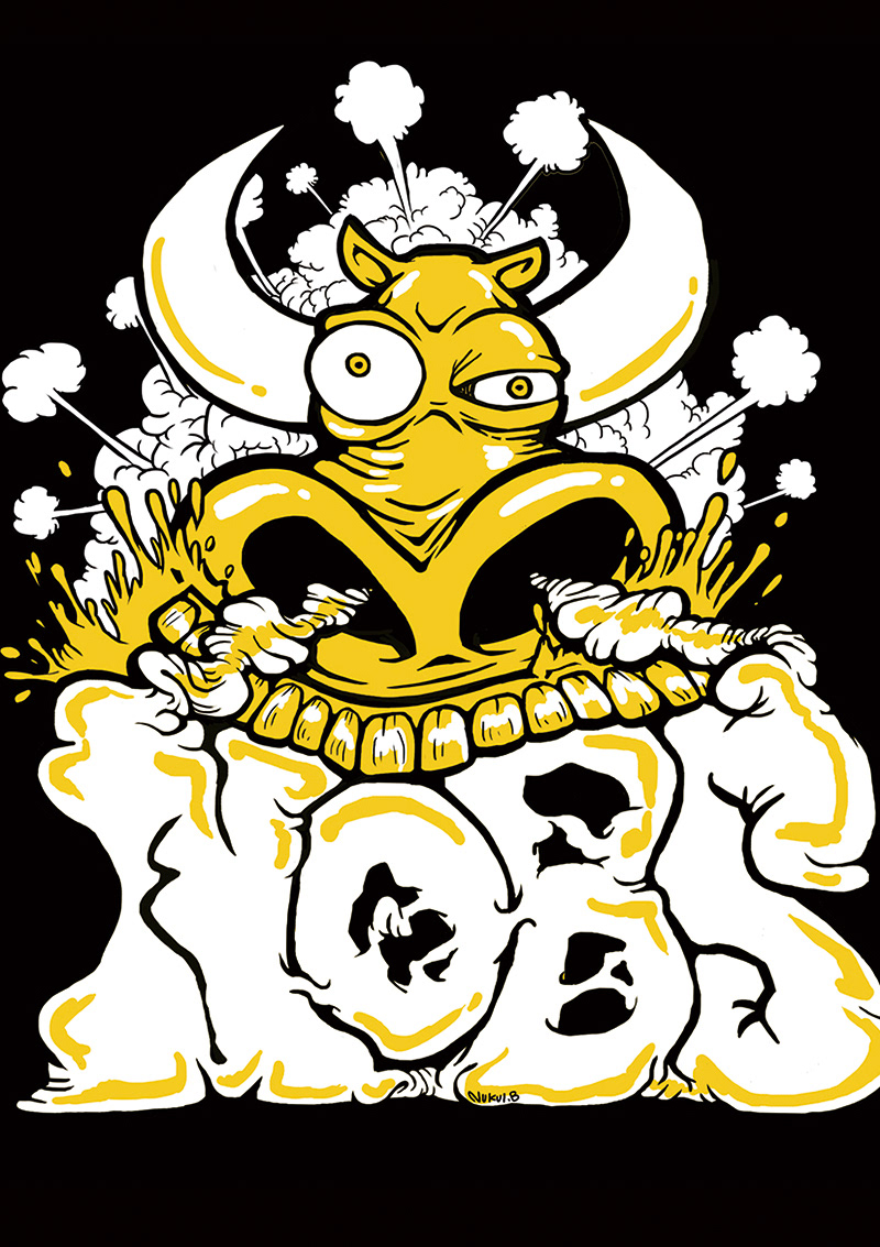 Freak Kitchenの超絶ギター、Mattias IA Eklundhが立ち上げたブランド「No Bull Stuff」の第一弾Ｔシャツをデザインしました!リリース後初めて気づいたのですが、ブランド第一弾を任されておりました。