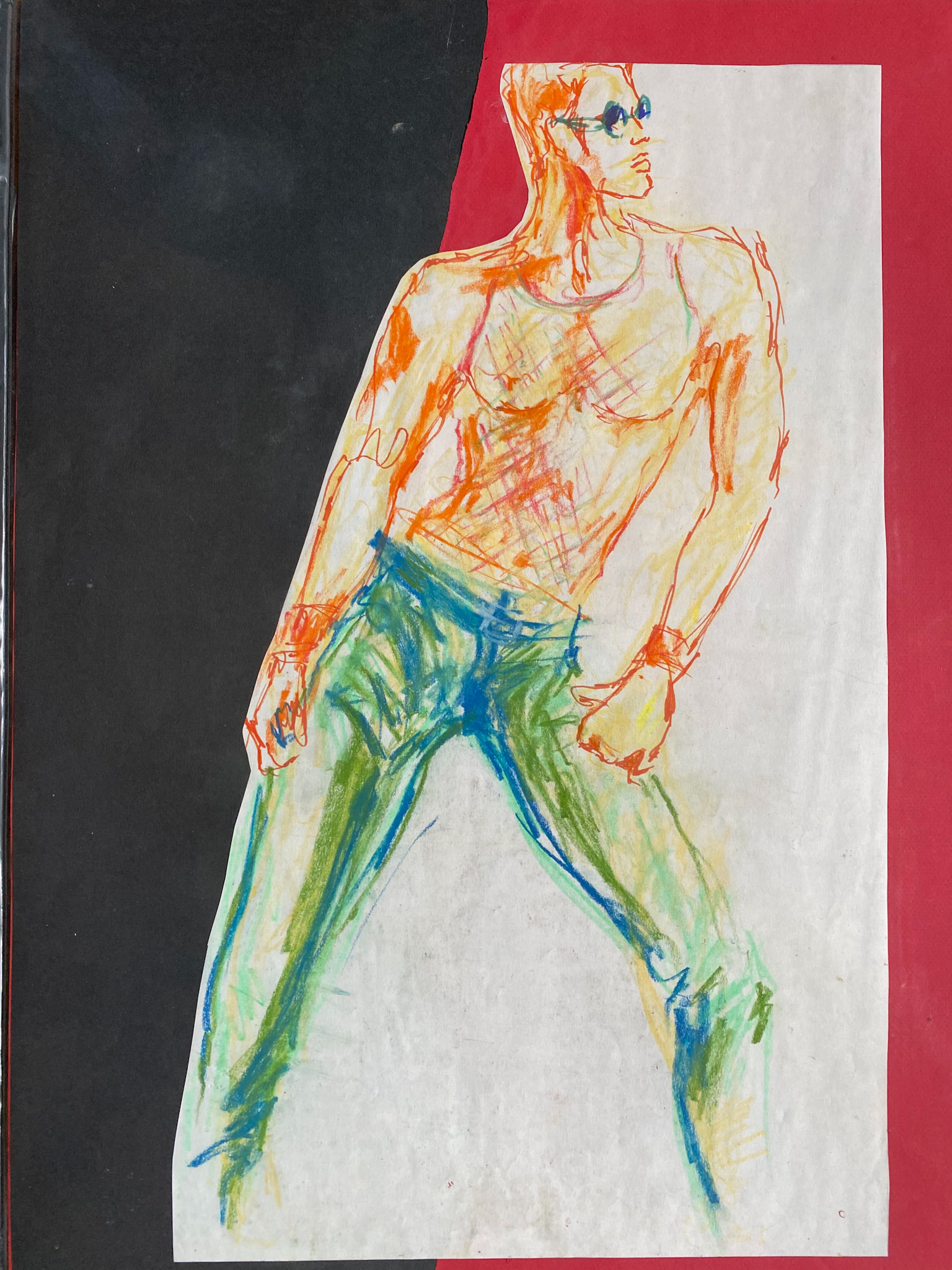 Marker and Chalk Pastel Menswear Study