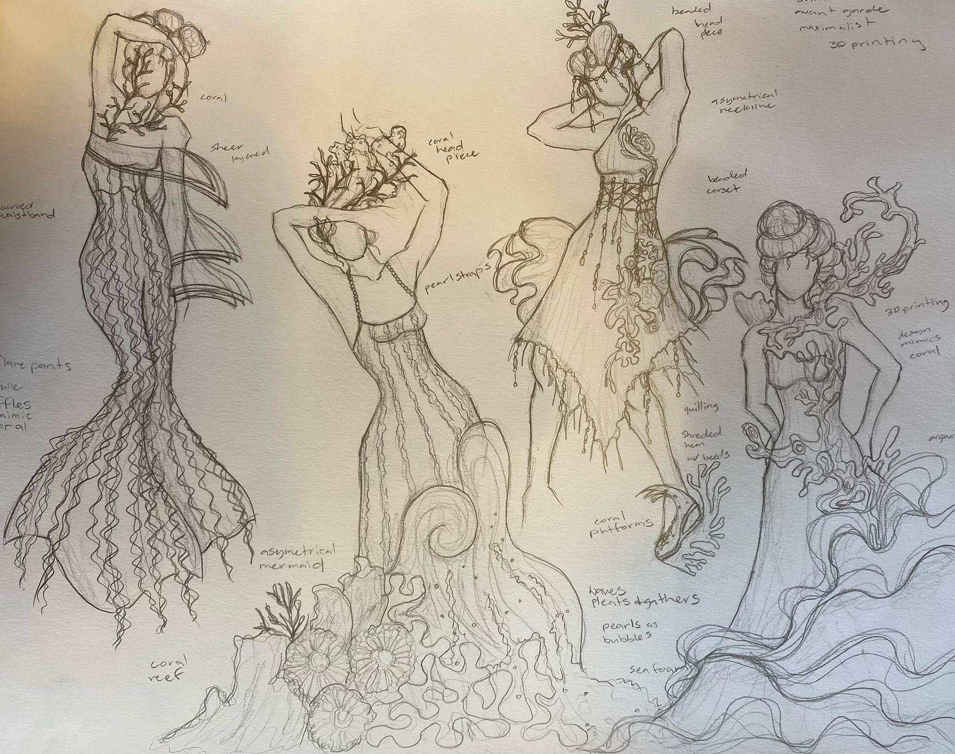 Concept Sketches by student Bella Dubose