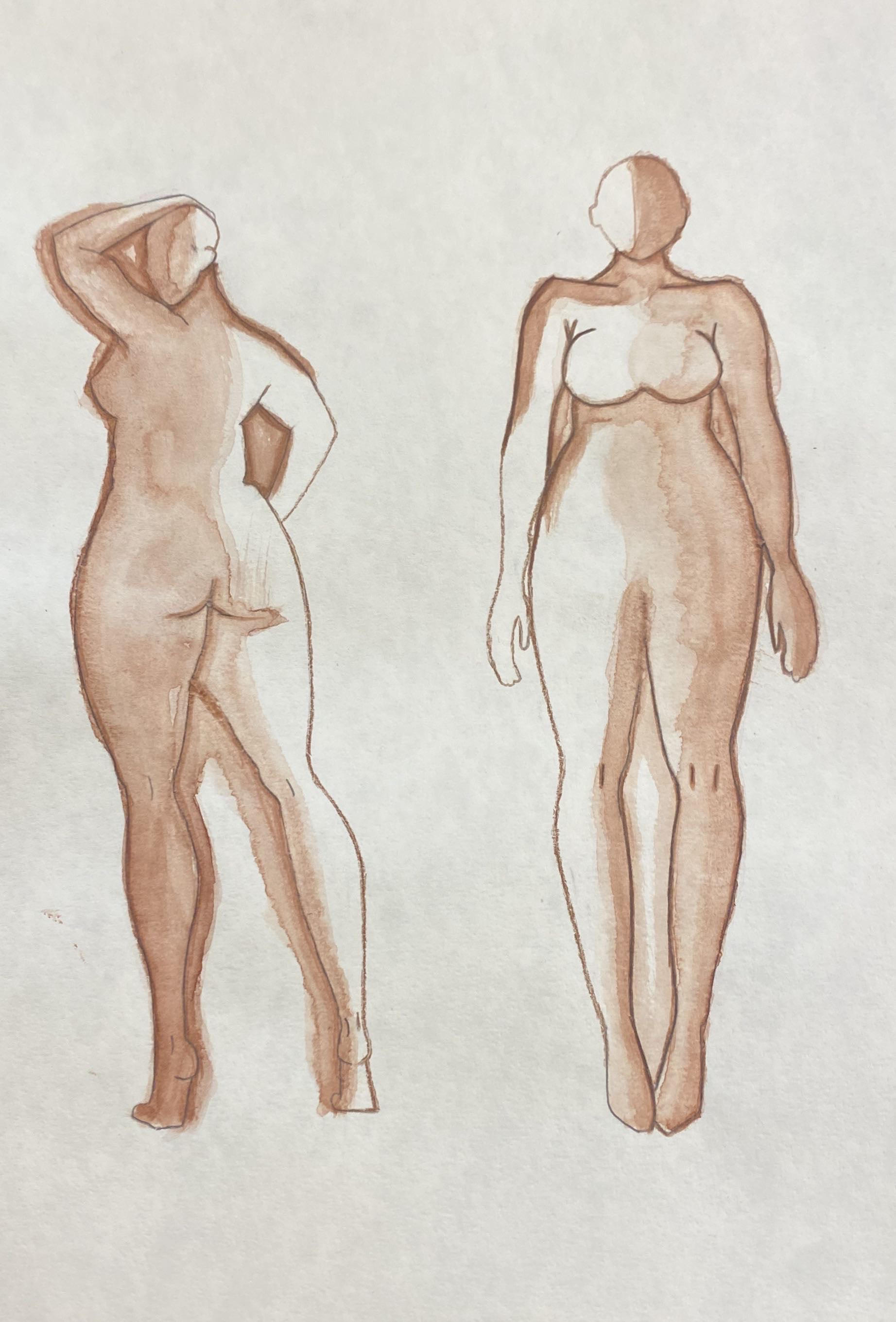 Watercolor Skintone Rendering by student Diana Dominguez