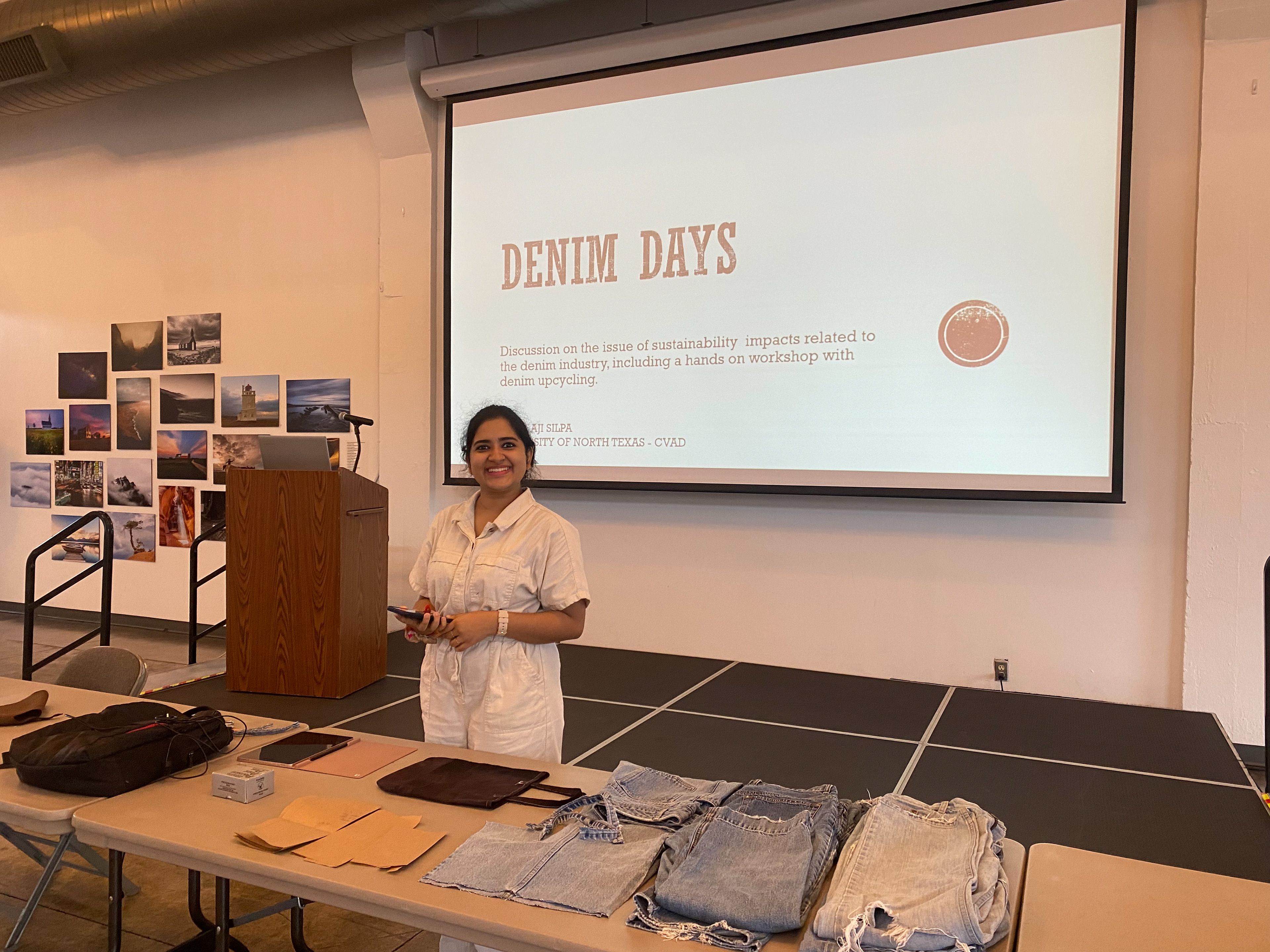 MFA student Laysa Silpa Denim workshop