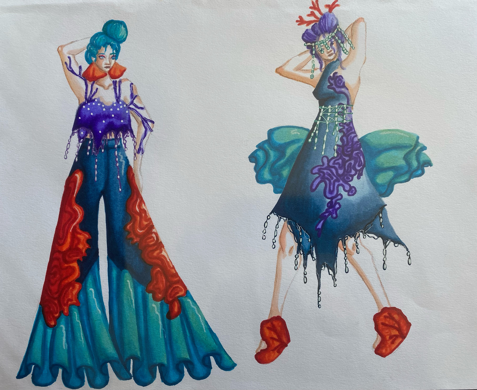 Marker Illustrations by student Bella DuBose