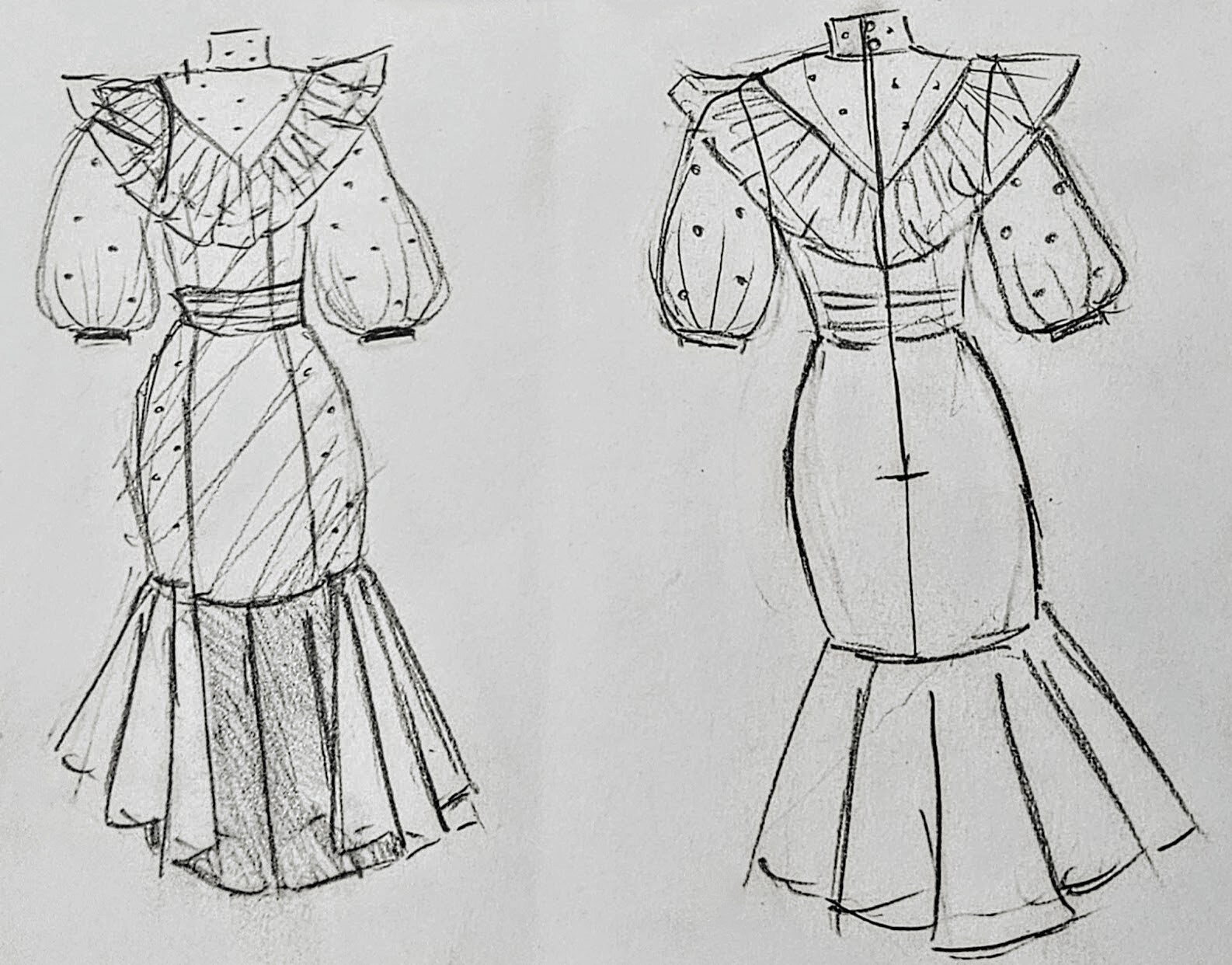 Dress Concept Sketch student Isabella Murphy
