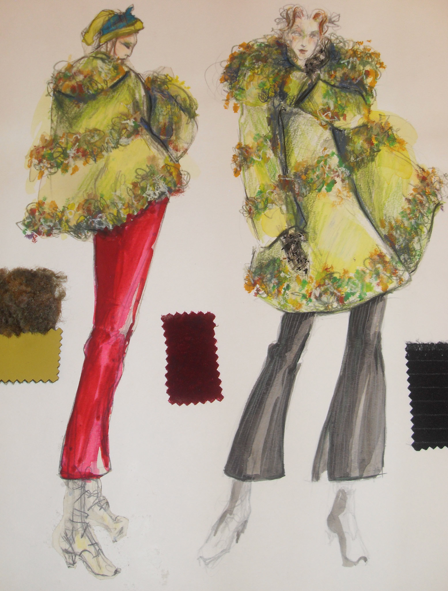 Guache and Colored Pencil