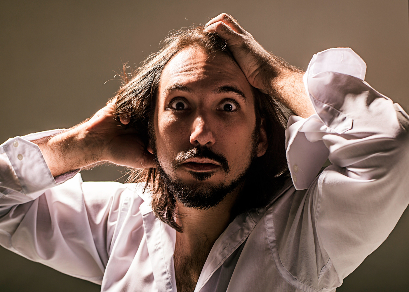Self-portrait inspired by "Le Désespéré" of Gustabe Courbet.