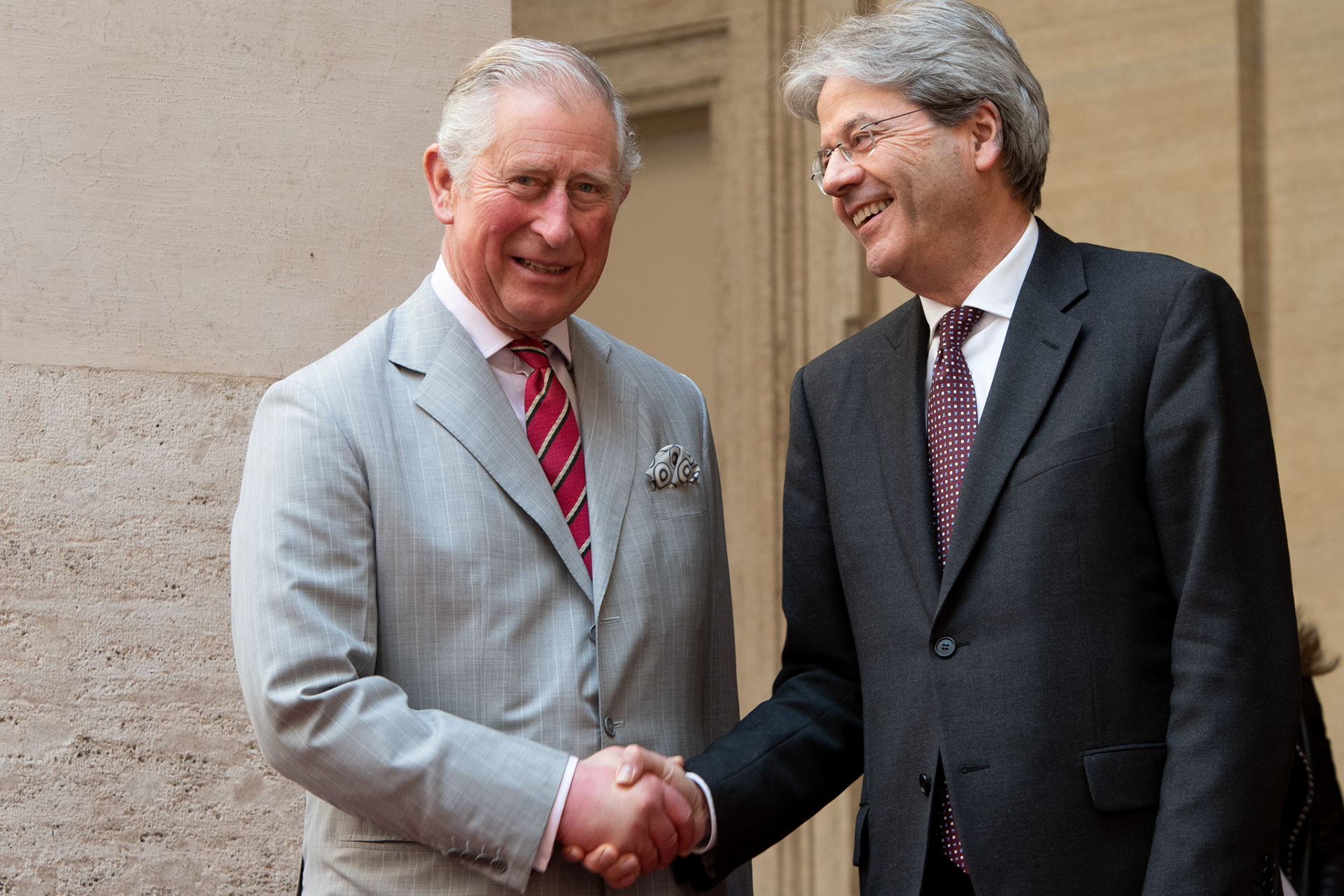 Carlo, principe di Galles e Paolo Gentiloni