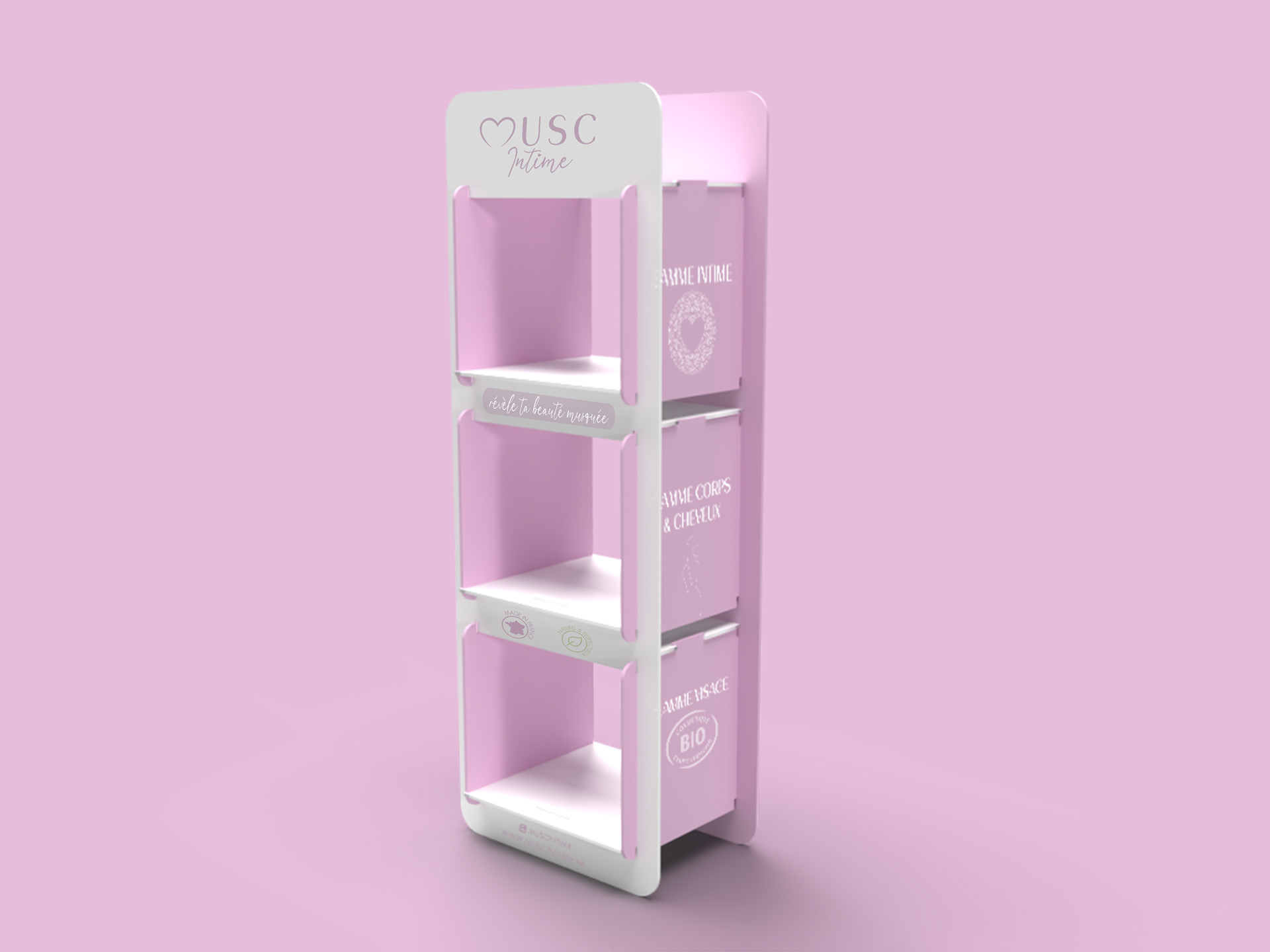 Mockup 3D présentoir