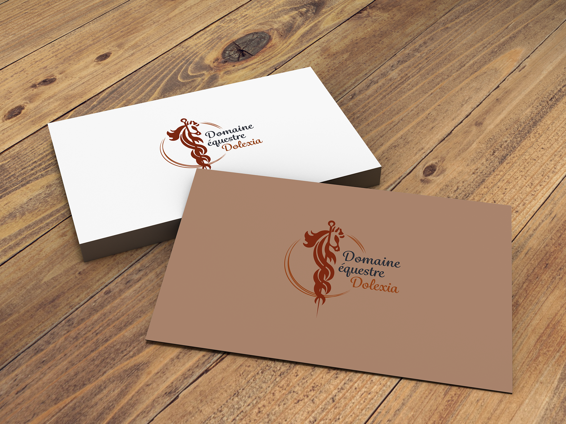 Logo et Mockup - Domaine Equestre Dolexia