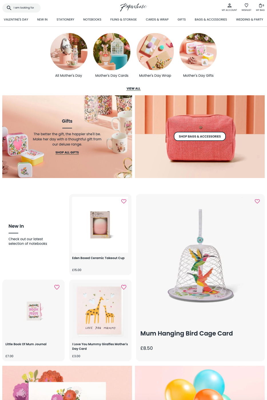Mother's Day Category Page