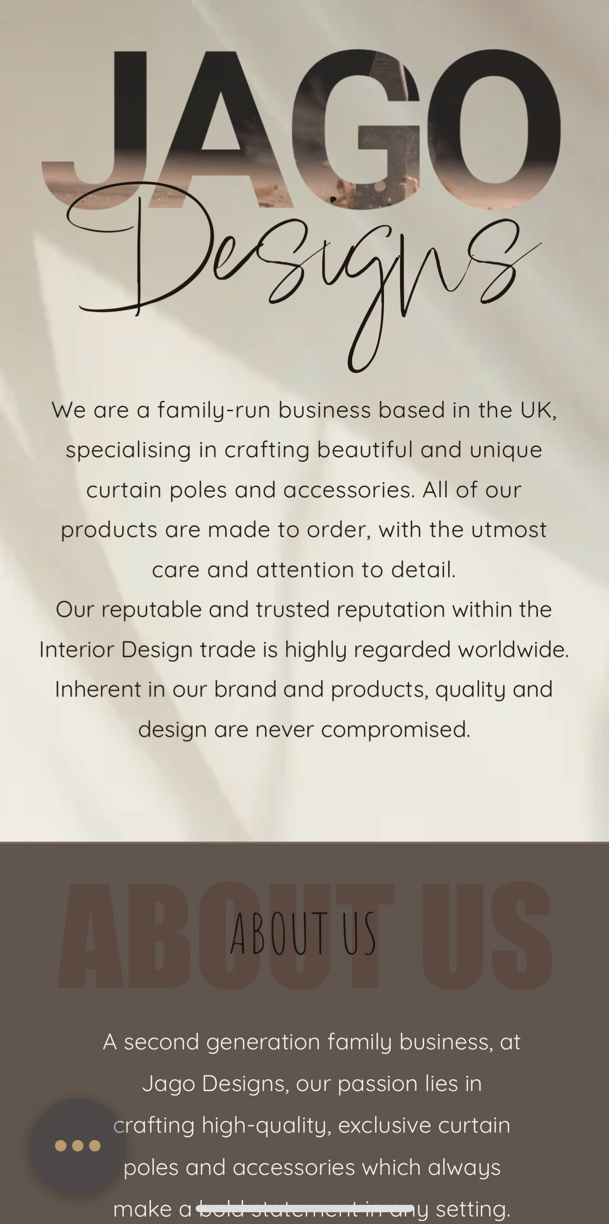 Optimised for web scrolling on mobile devices