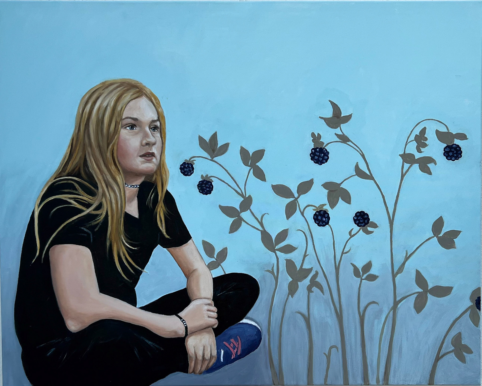 Louises Welt, 2023, Öl auf Leinwand, 80x100cm