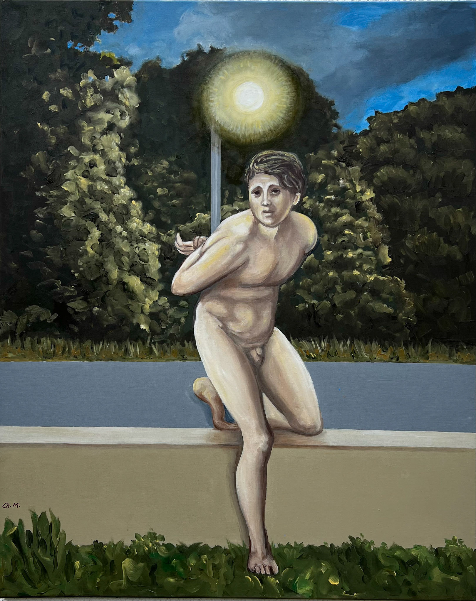 Ausgeliefert, 2024, Öl auf Leinwand, 80x60cm