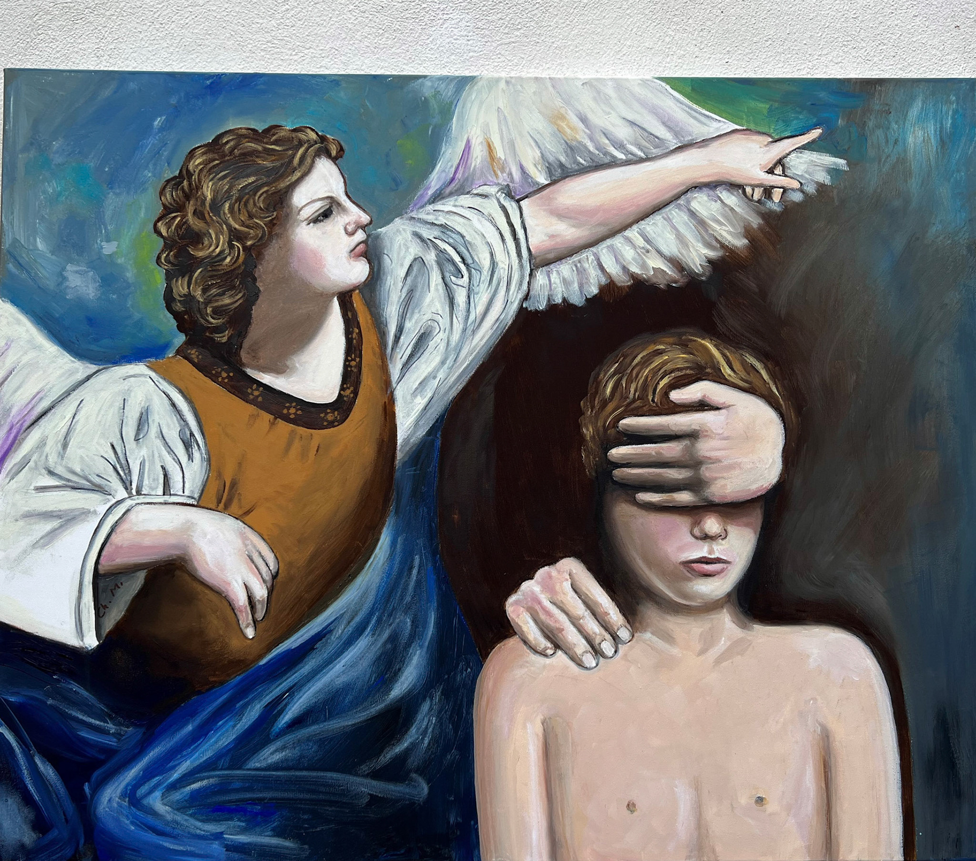 Schutzengel, 2021, Öl auf Leinwand, 80x100cm
