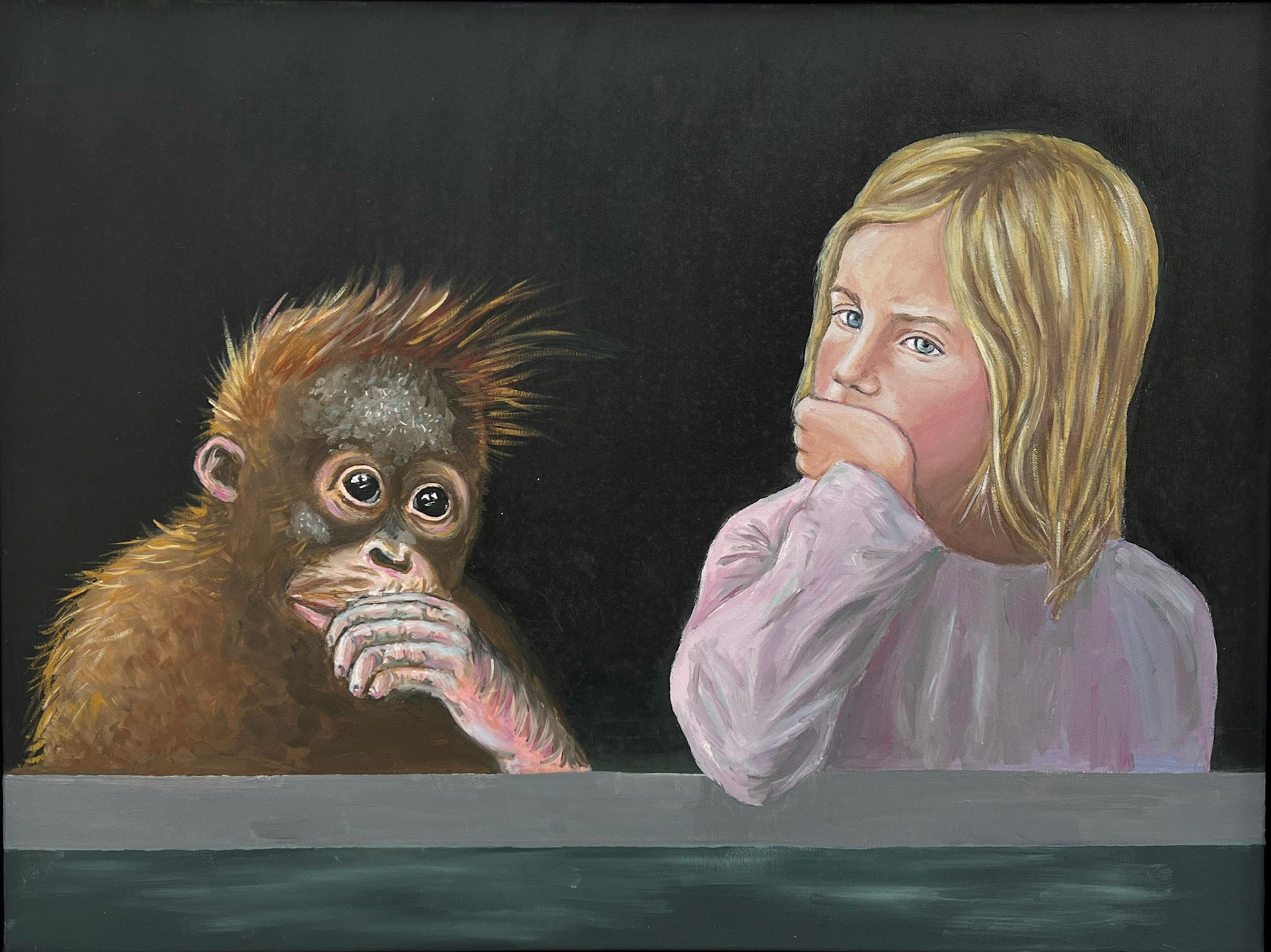 On the origin of species, 2021, Öl auf Leinwand, 60x80cm