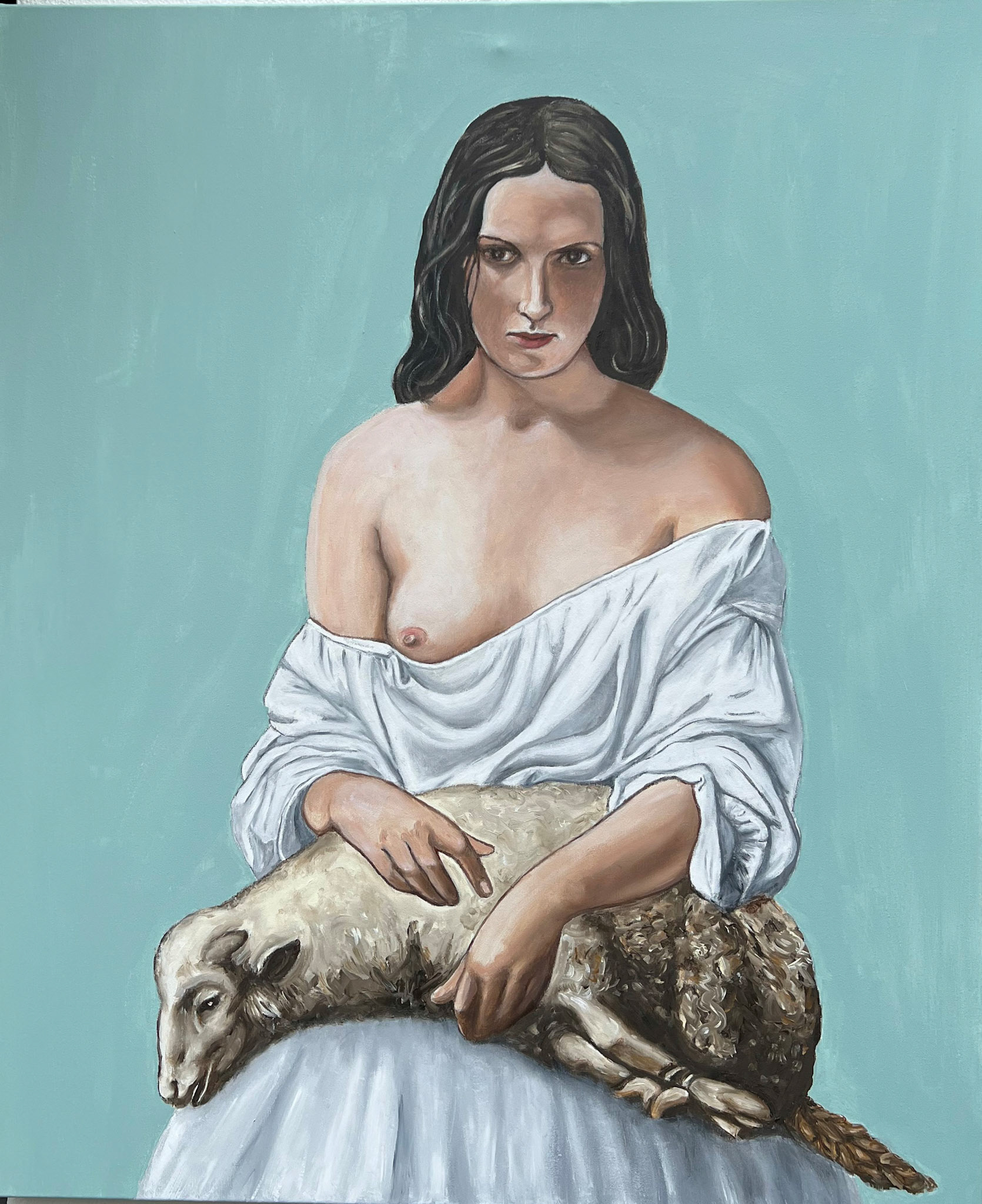 Pietà, 2023, Öl auf Leinwand, 120x100cm