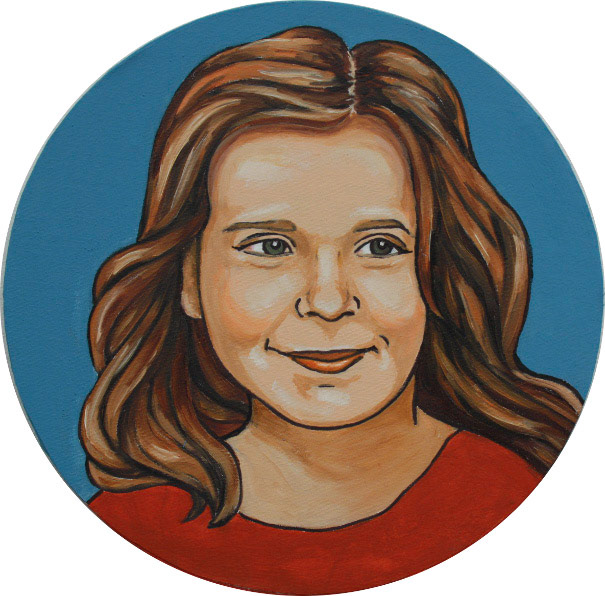 Nike, 2015, Öl auf Leinwand, ⌀40cm