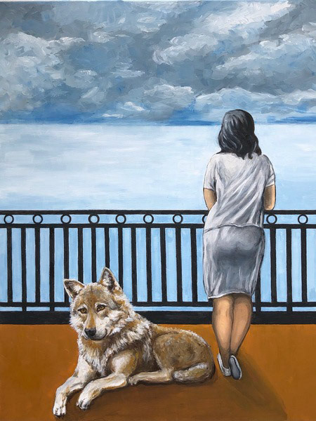 Dem Himmel so nah, 2021, Öl/Leinwand 100 x80 cm