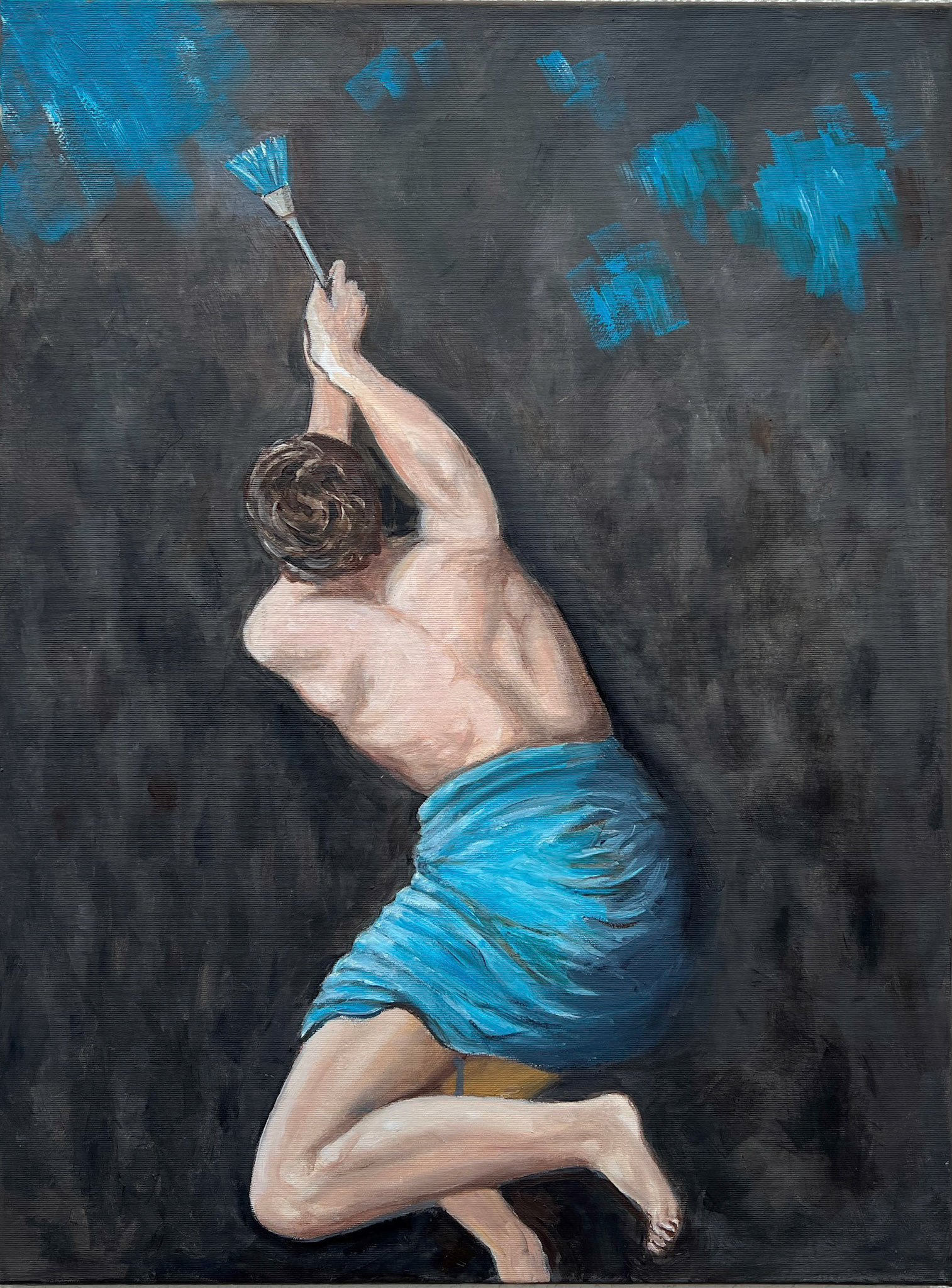 Der Bergmacher, 2022, Öl auf Leinwand, 80x60cm