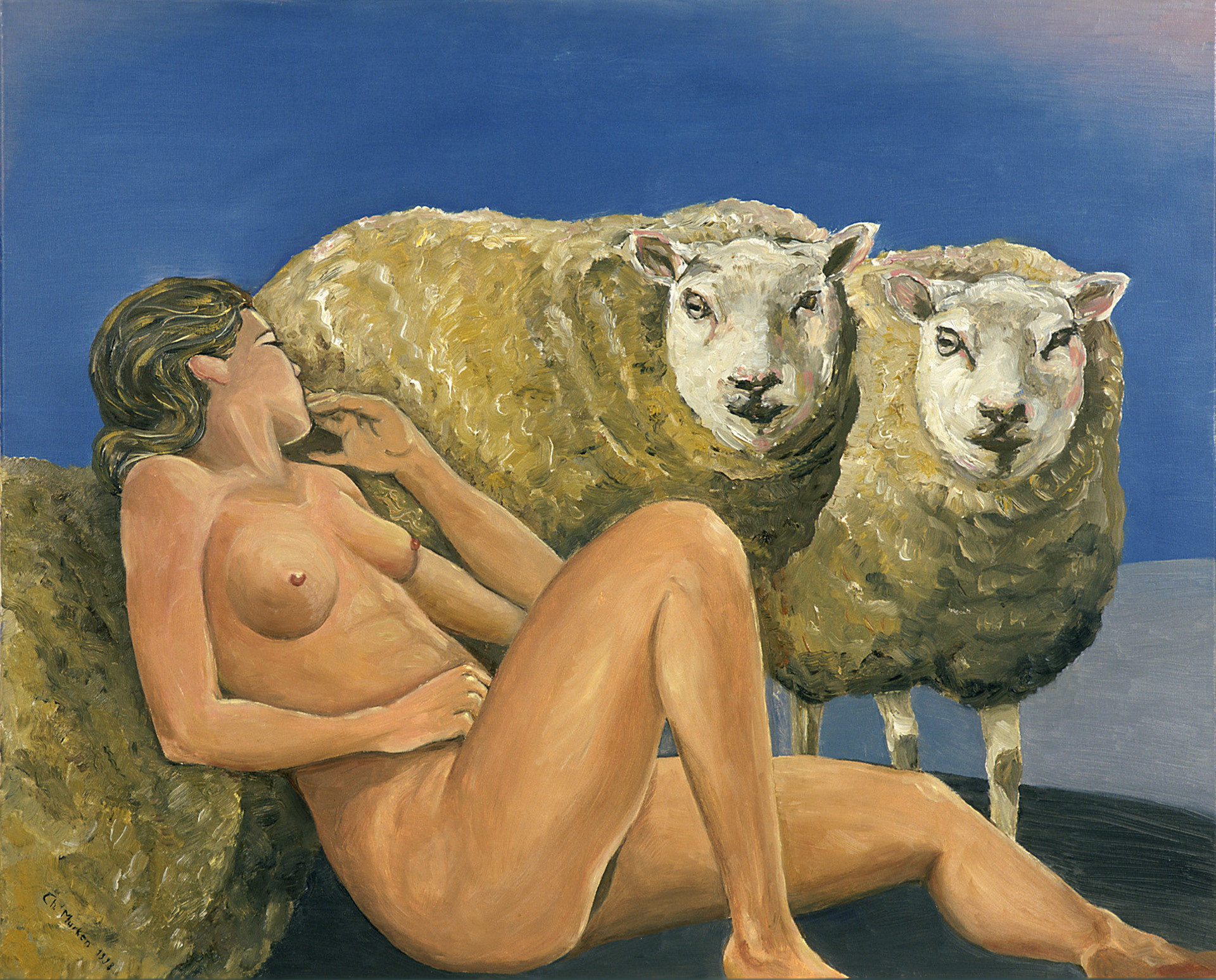 La belle bergère, 1998, Öl auf Leinwand, 80x100cm