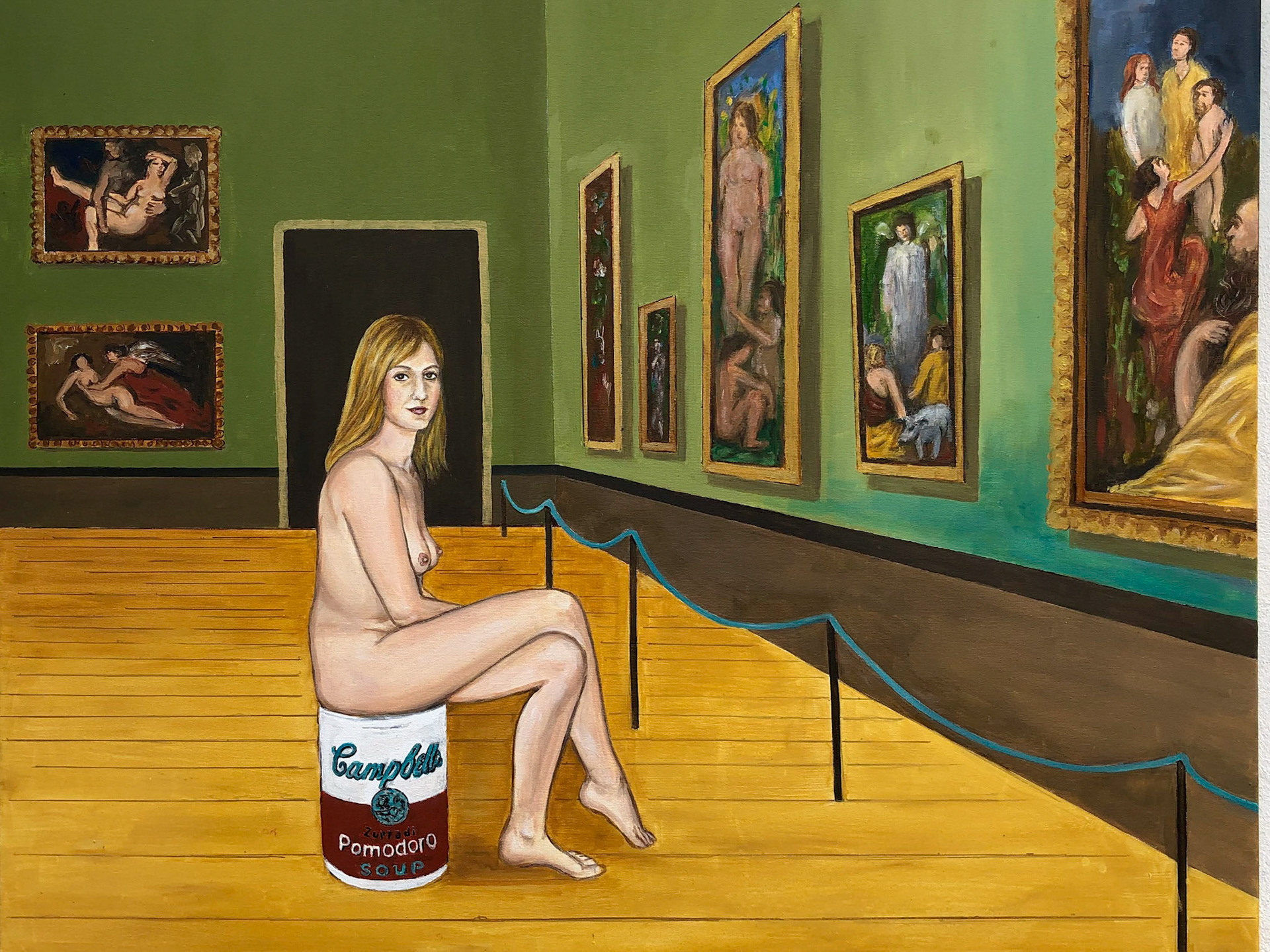 Die Museumsbesucherin, 2021 Öl/ Leinwand 100x120 cm