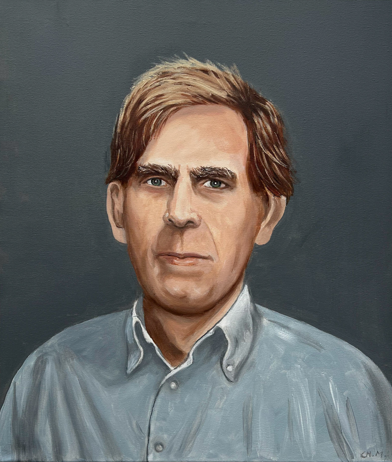 Porträt Axel H. Murken, 2023, Öl auf Leinwand, 70x100cm