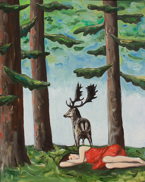 Waldesruh, 2018, Öl auf Leinwand, 70 x 100 cm