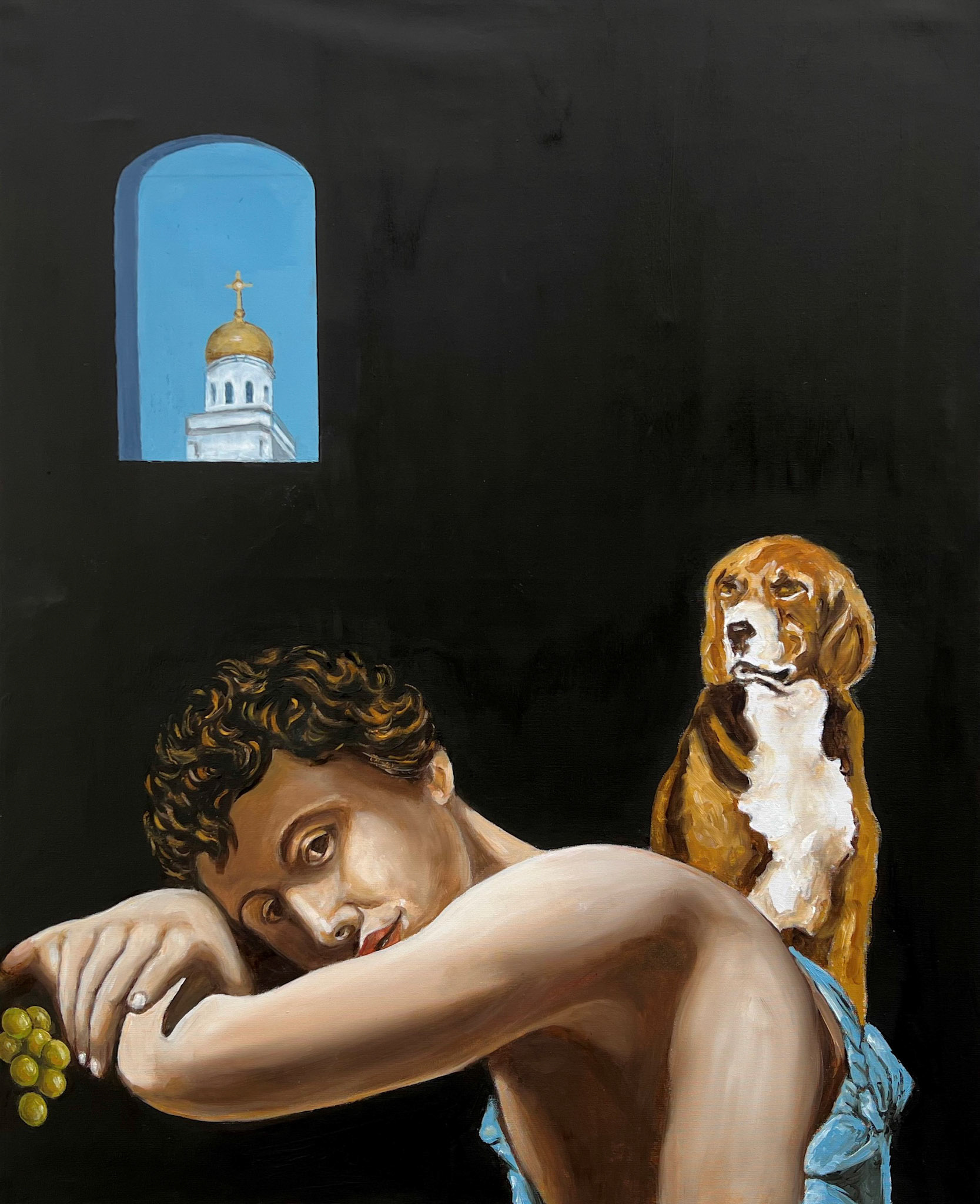 Jeunesse dorée, Öl auf Leinwand, 100x80cm