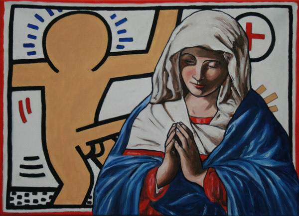 Praying for Keith, 2010, Öl auf Leinwand, 50x70cm