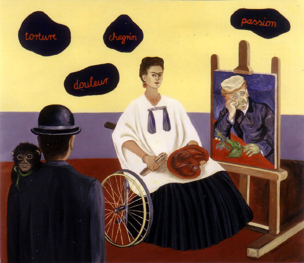 Frida's pain, seen by Magritte, 2005, Öl auf Leinwand, 140x120,cm