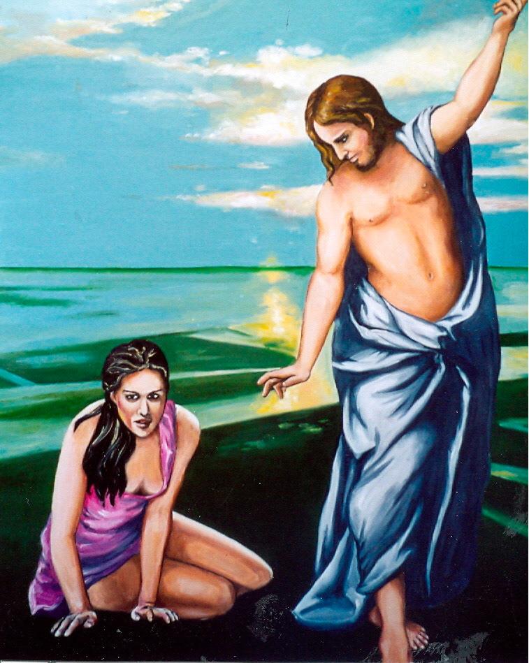 Die Verführung, 2009, Öl auf Leinwand, 120x100cm