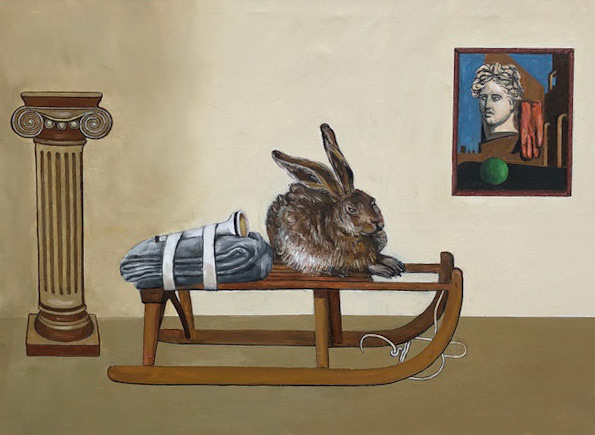 Das imaginäre Museum, 2020, Öl/Leinwand, 60x100 cm